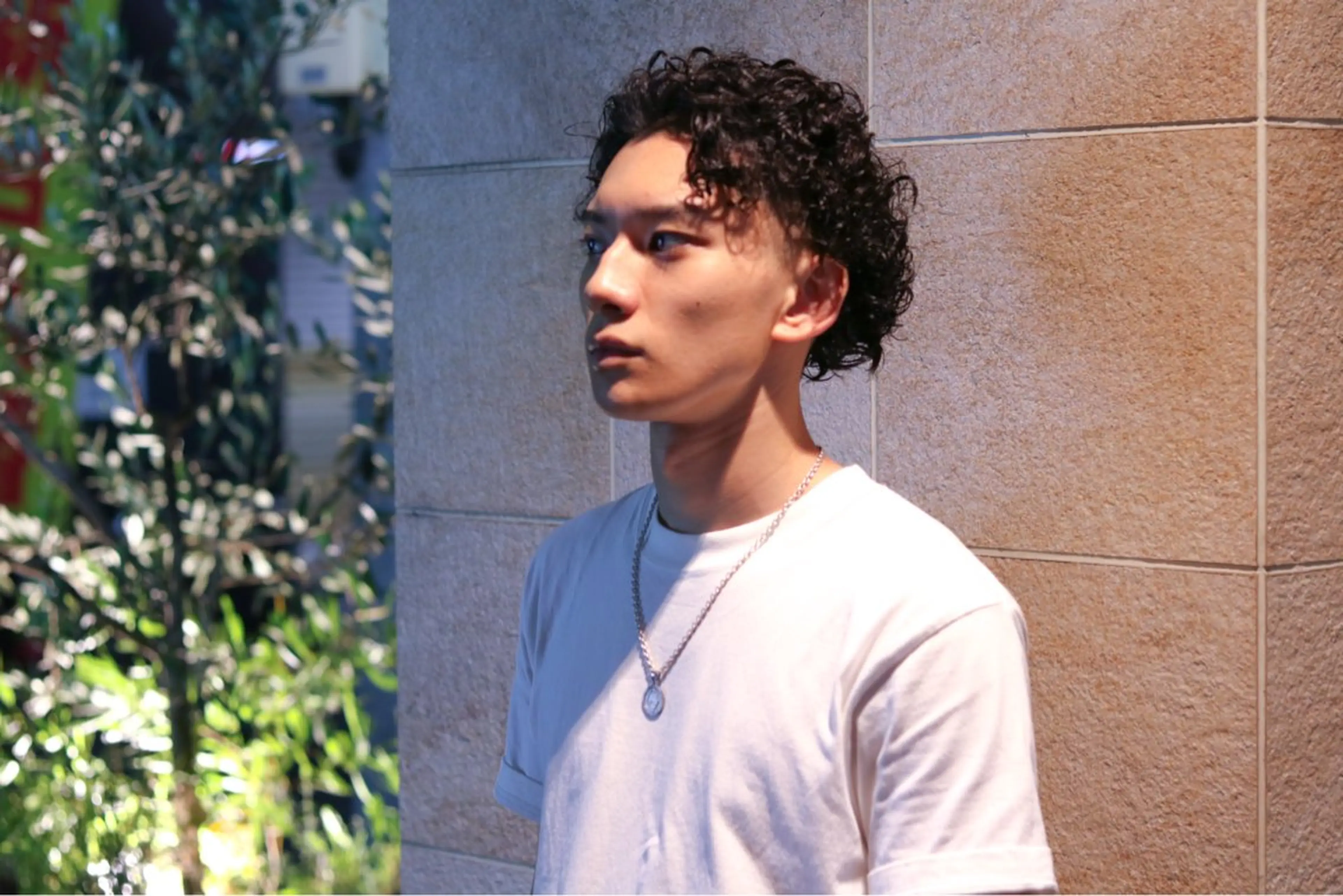 ショート カラー パーマ ヘアアレンジ メンズ キッズ 黒髪 カット パーマ 池田 海斗のヘアスタイル