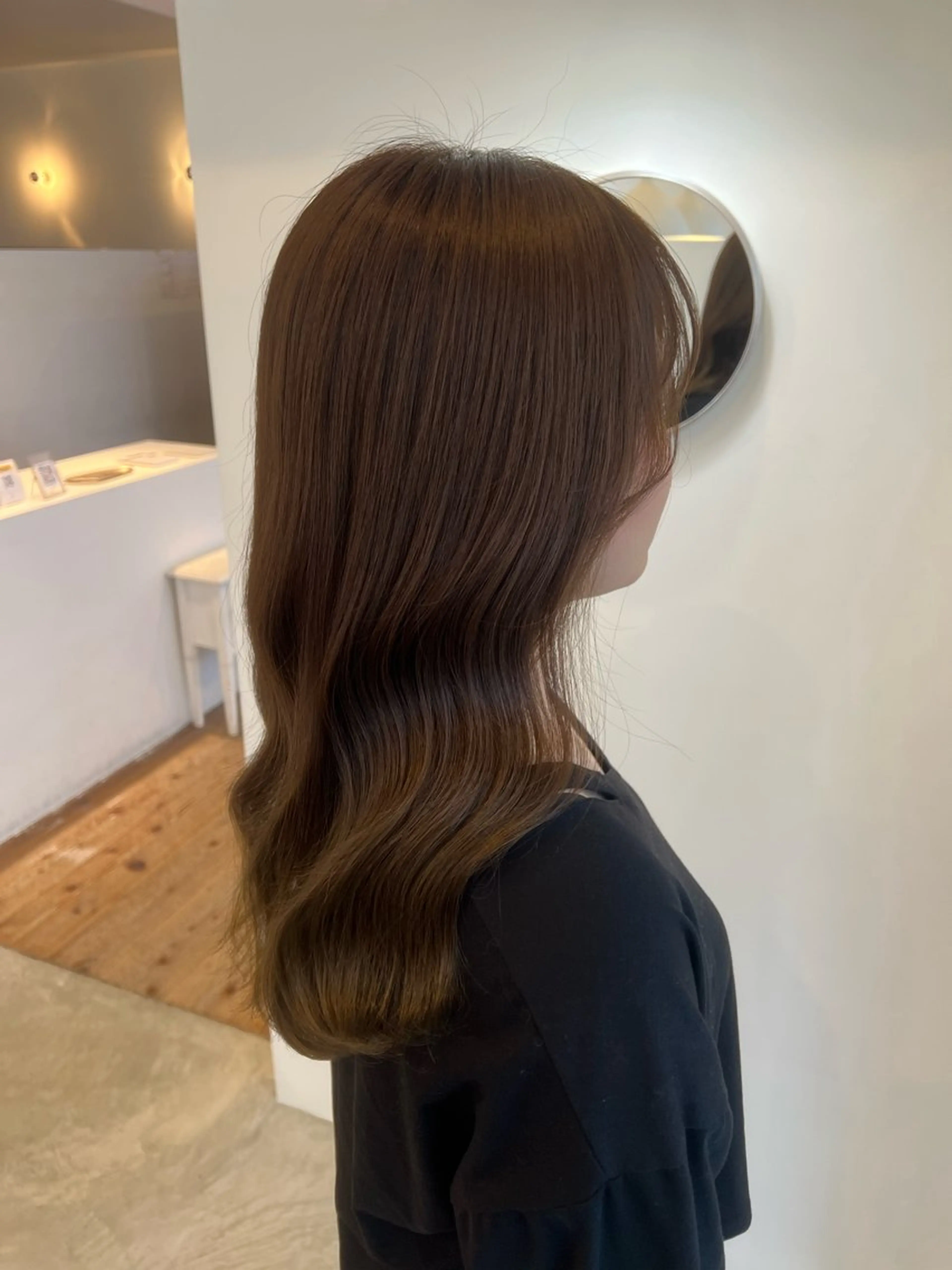 ロング カット ヘアカラー トリートメント 長田 唯のヘアスタイル