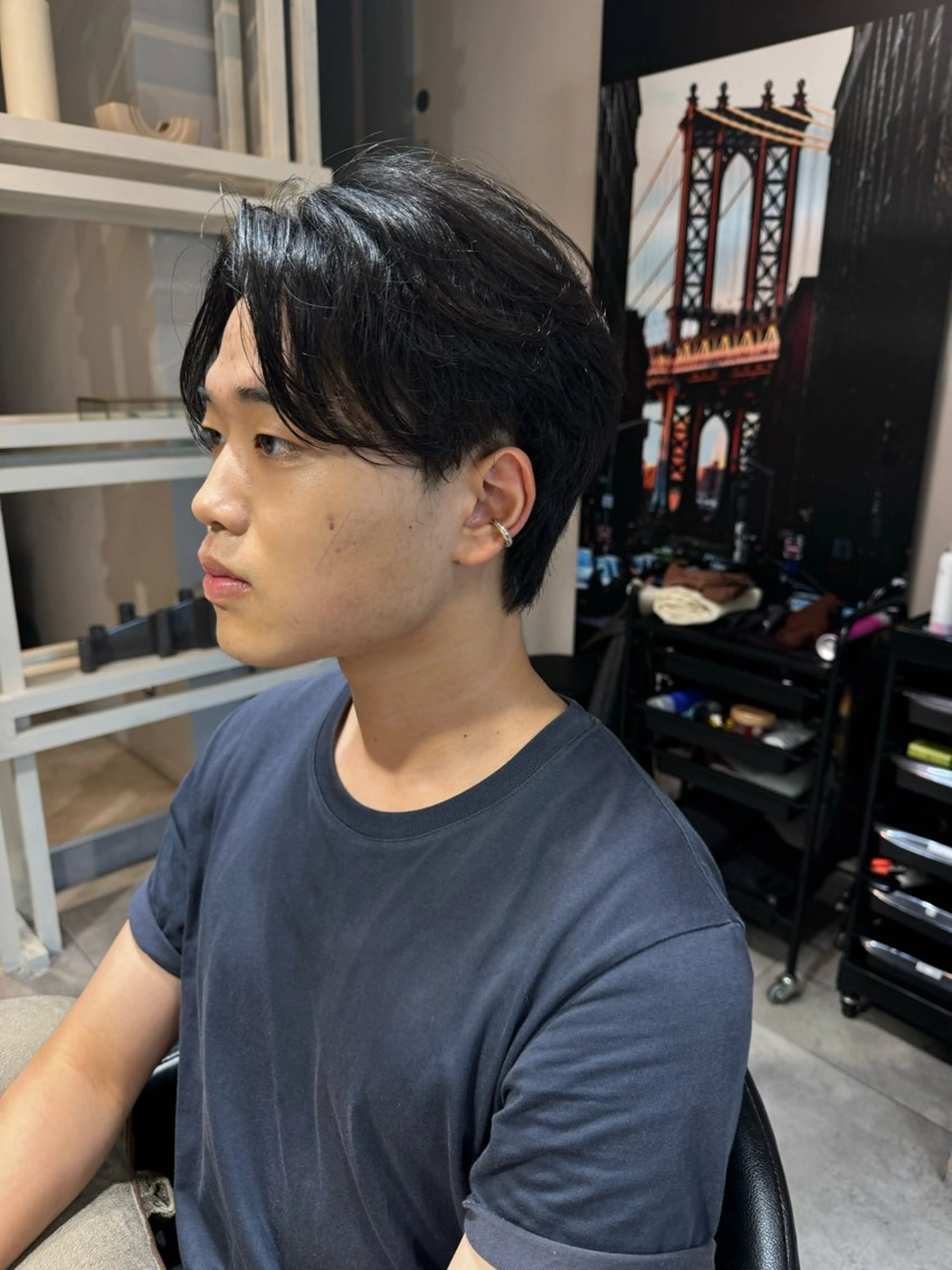 ミディアム メンズ センターパート カット Dxxxx III所属・オシャレ女性目線の 大人メンズ❁⃘*.ﾟのヘアスタイル