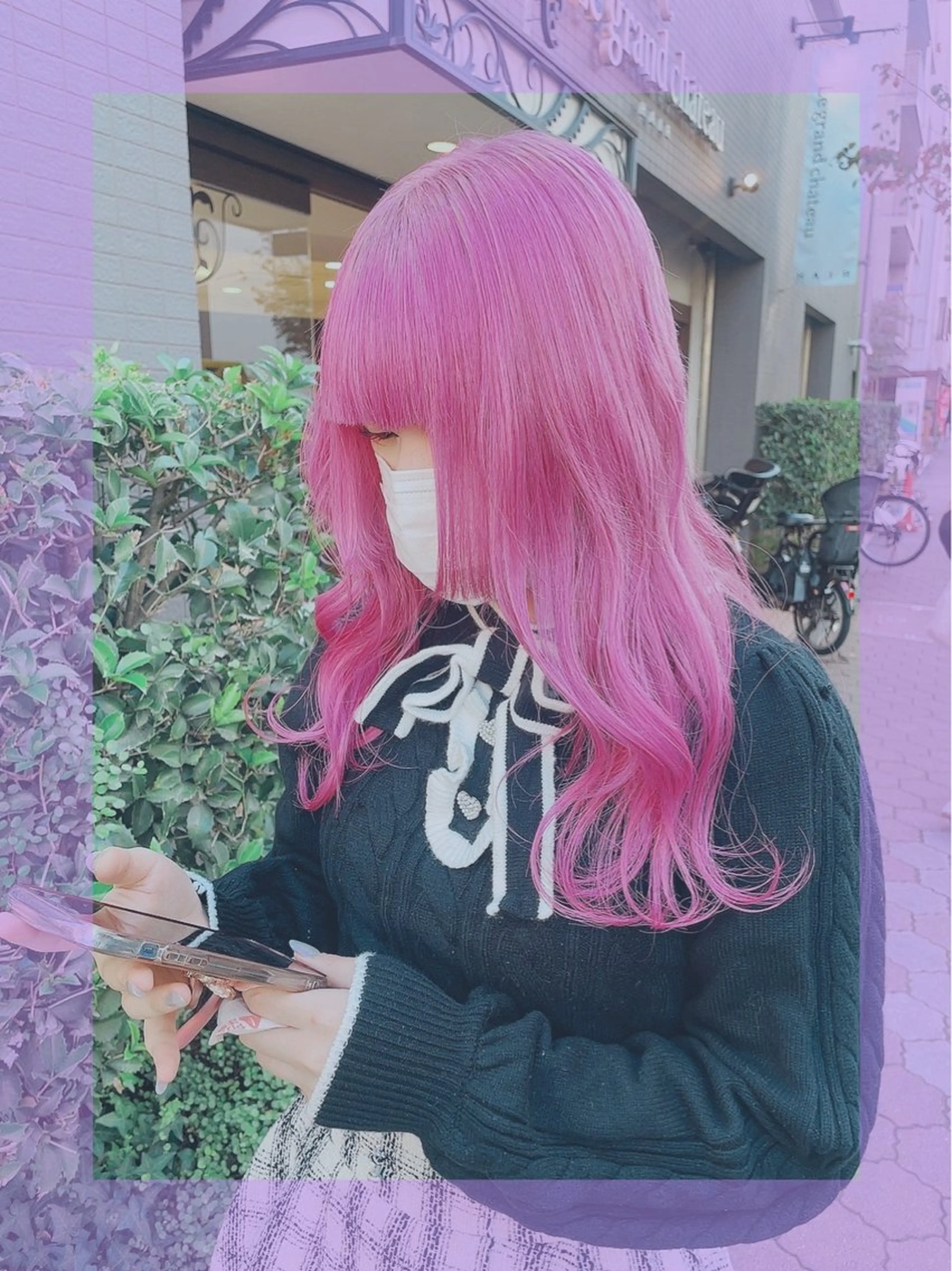 ロング カラー ヘアアレンジ ヘアカラー 🦄ブリーチ💜エク ステ💜MIU🦄のヘアスタイル