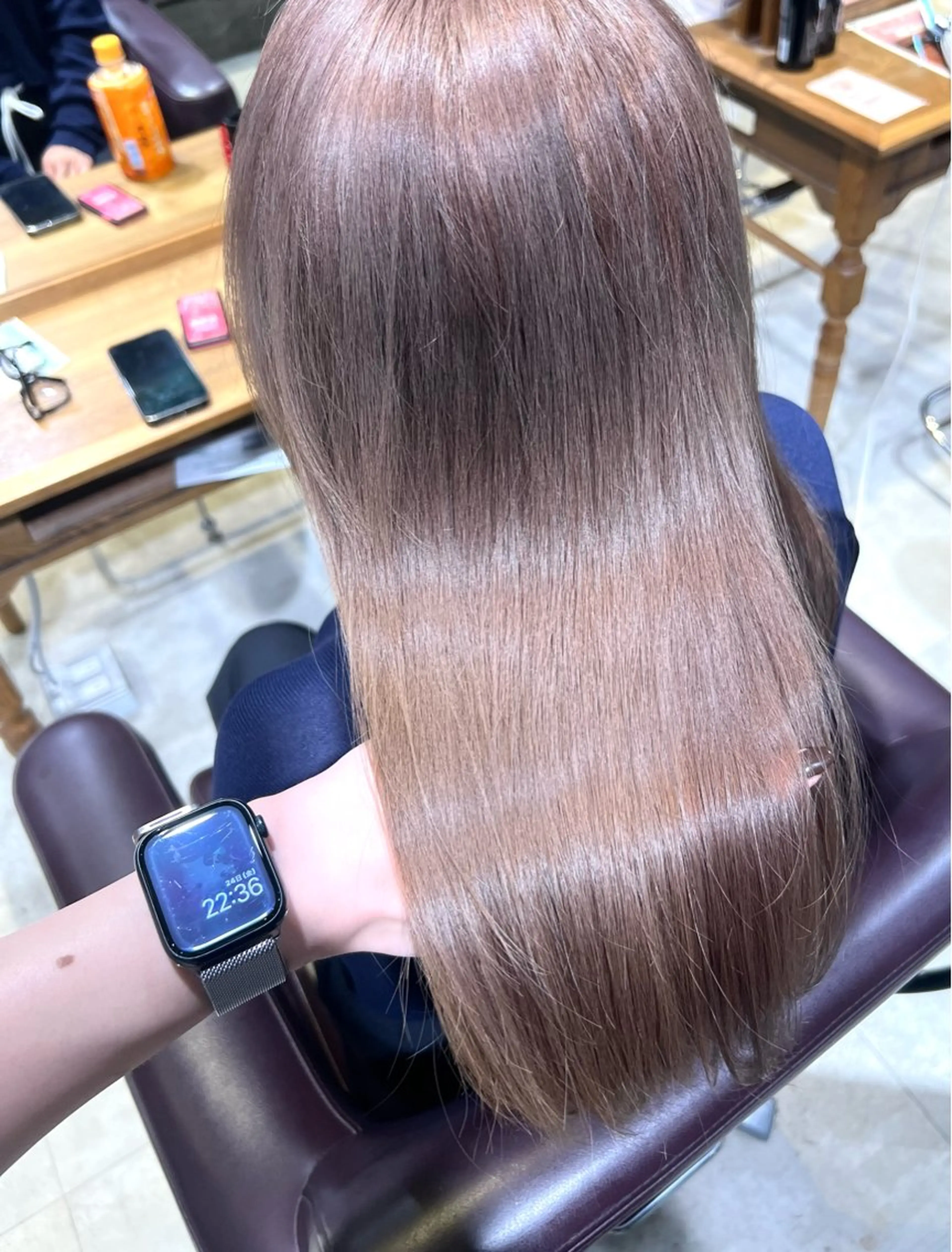 セミロング カラー ベージュカラー ヘーゼル ヘアカラー トリートメント 池田 藍蓮のヘアスタイル