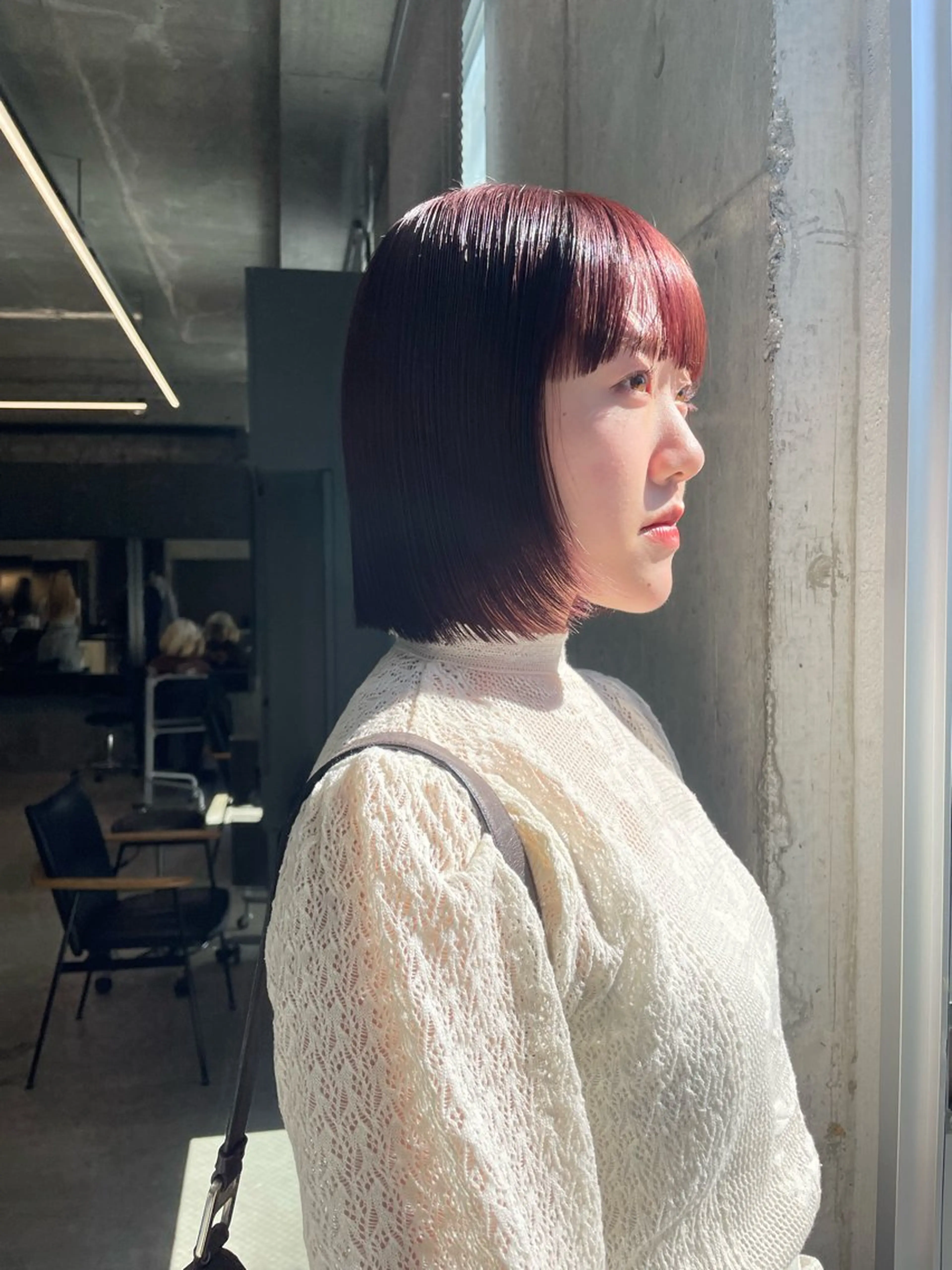 ミディアム カラー カット ヘアカラー トリートメント 佐伯 和佳のヘアスタイル