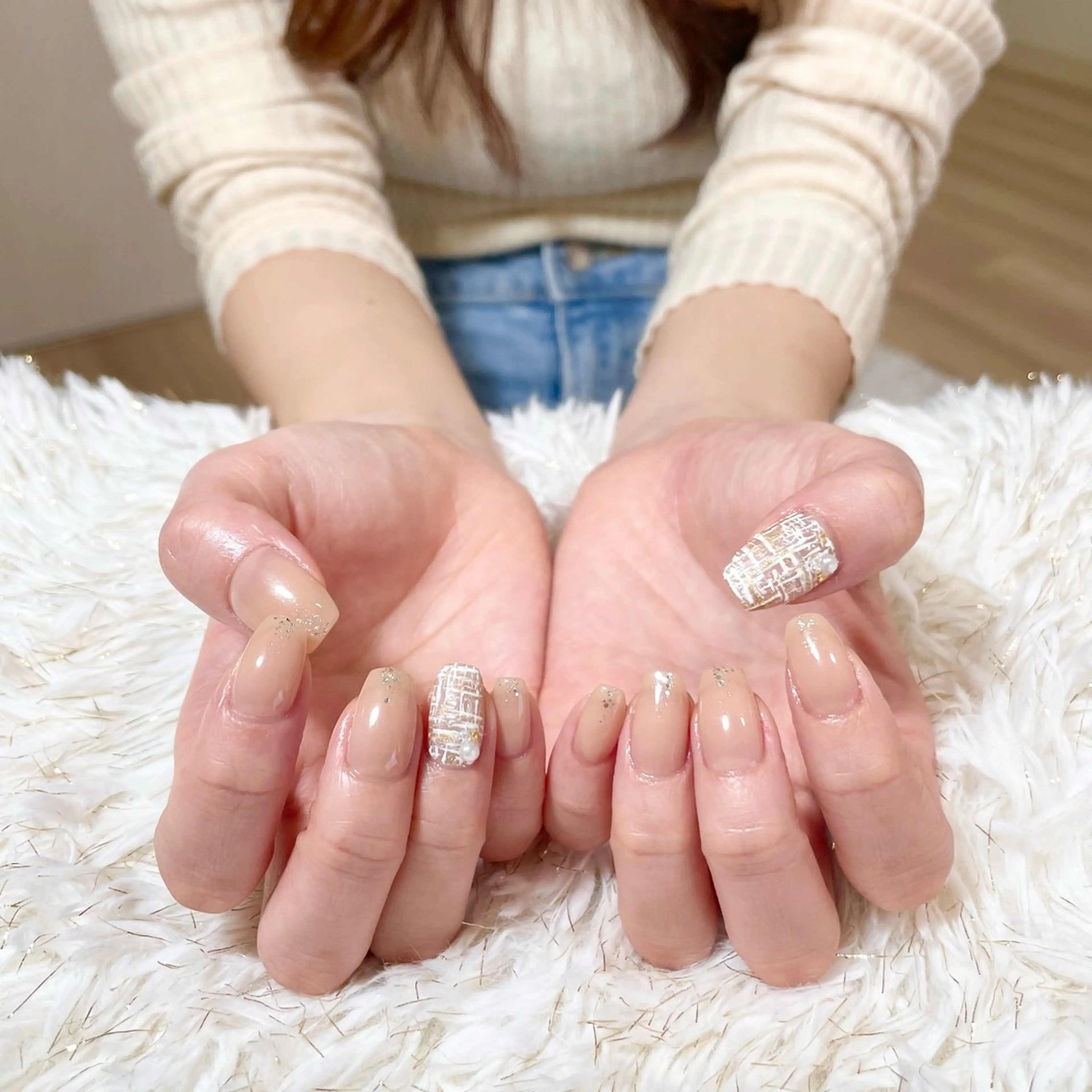 ネイル ツイードネイル ハンドネイル nailsalon VENUSのネイルデザイン