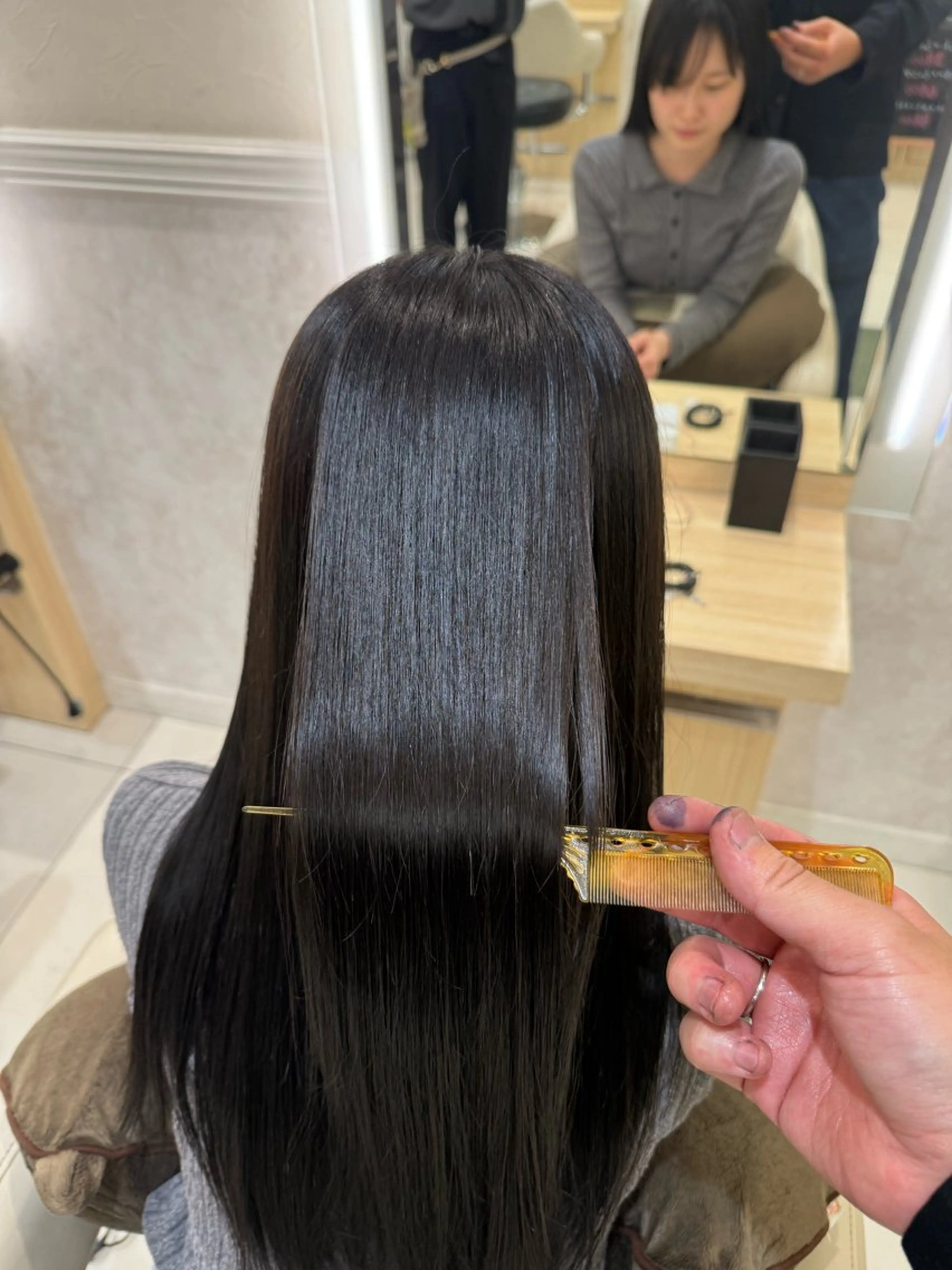 中村/艶カラー/ハイ ライト/髪質改善のヘアスタイル