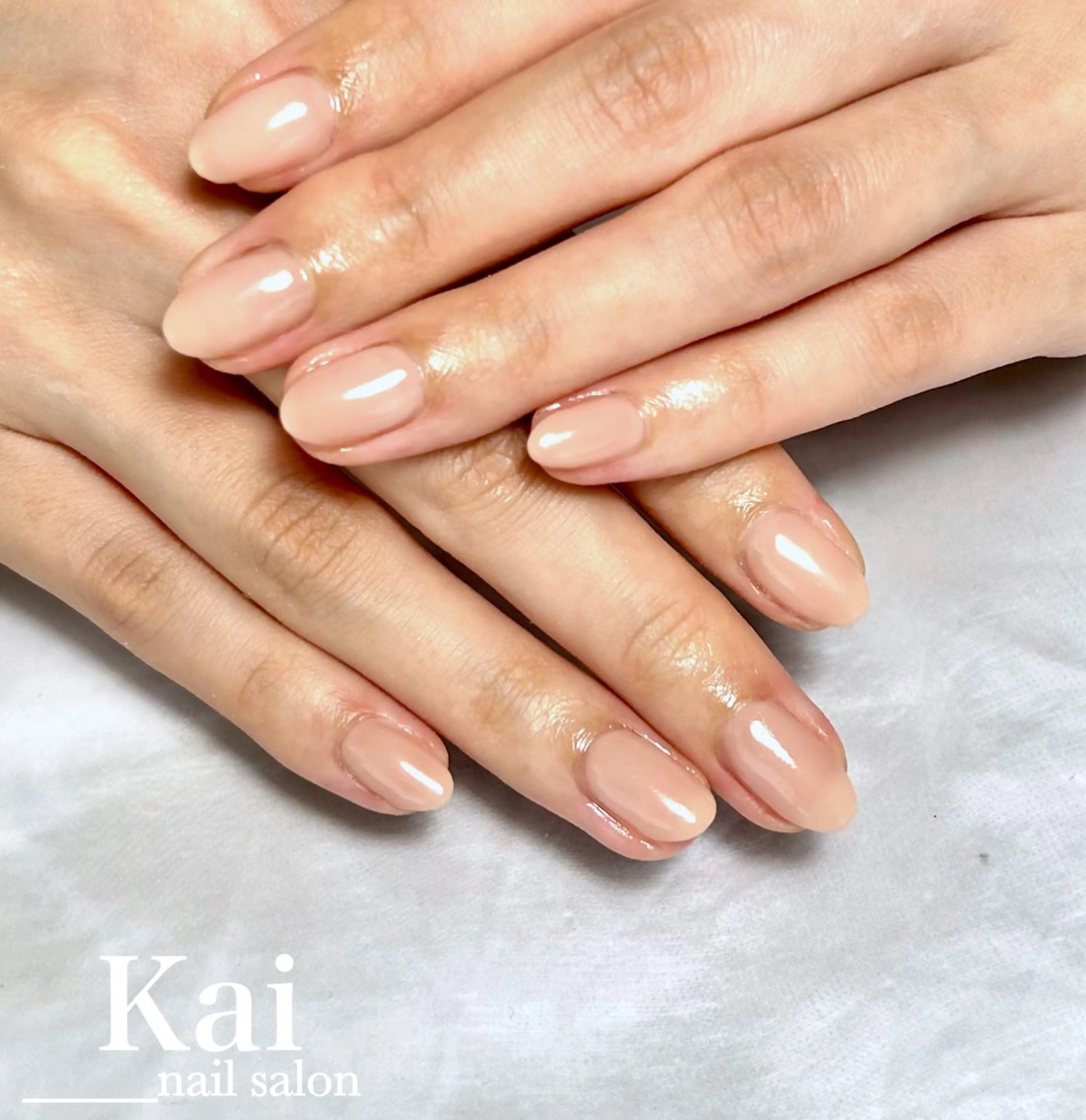 ネイル フレンチネイル 韓国ネイル ピンク ピンクベージュ シンプルネイル ハンドネイル Kai  nail Mayukoのネイルデザイン