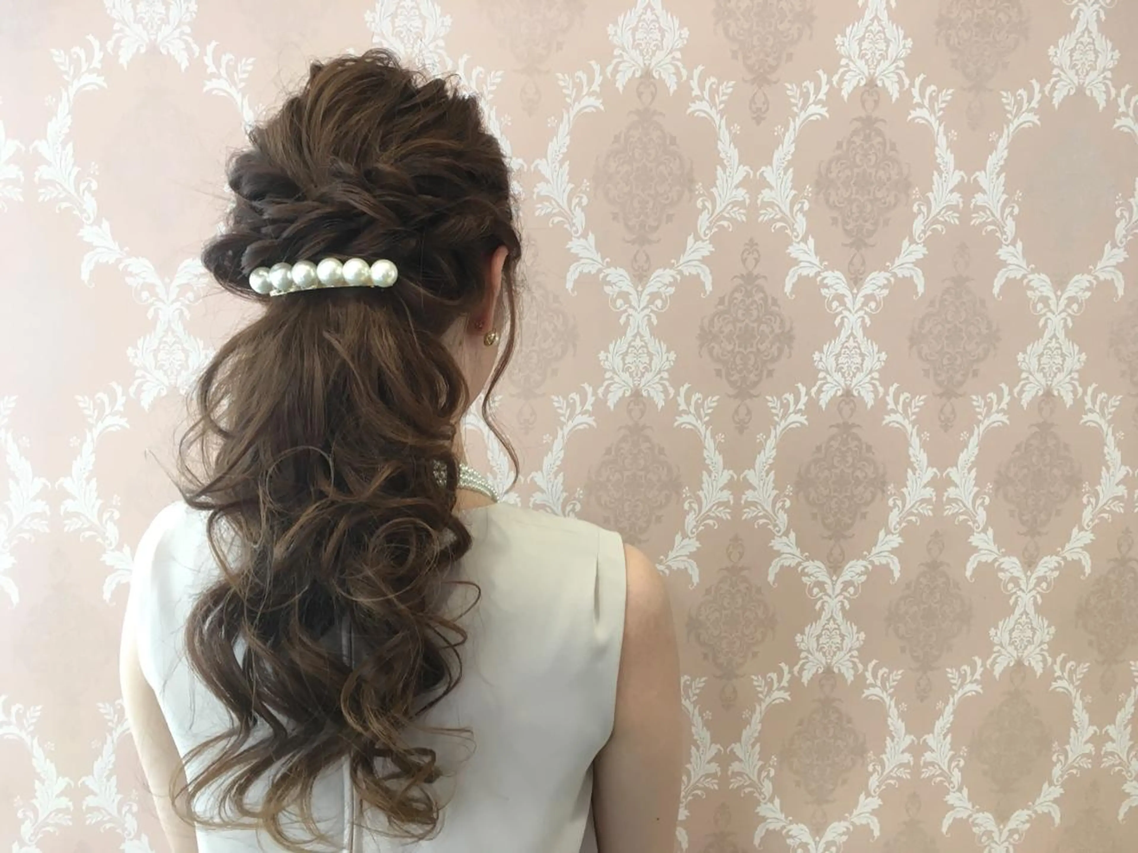 ロング ヘアアレンジ ハーフアップ graxi'    グラシー所属・ブリーチ/ハイトーン SERINAのヘアスタイル