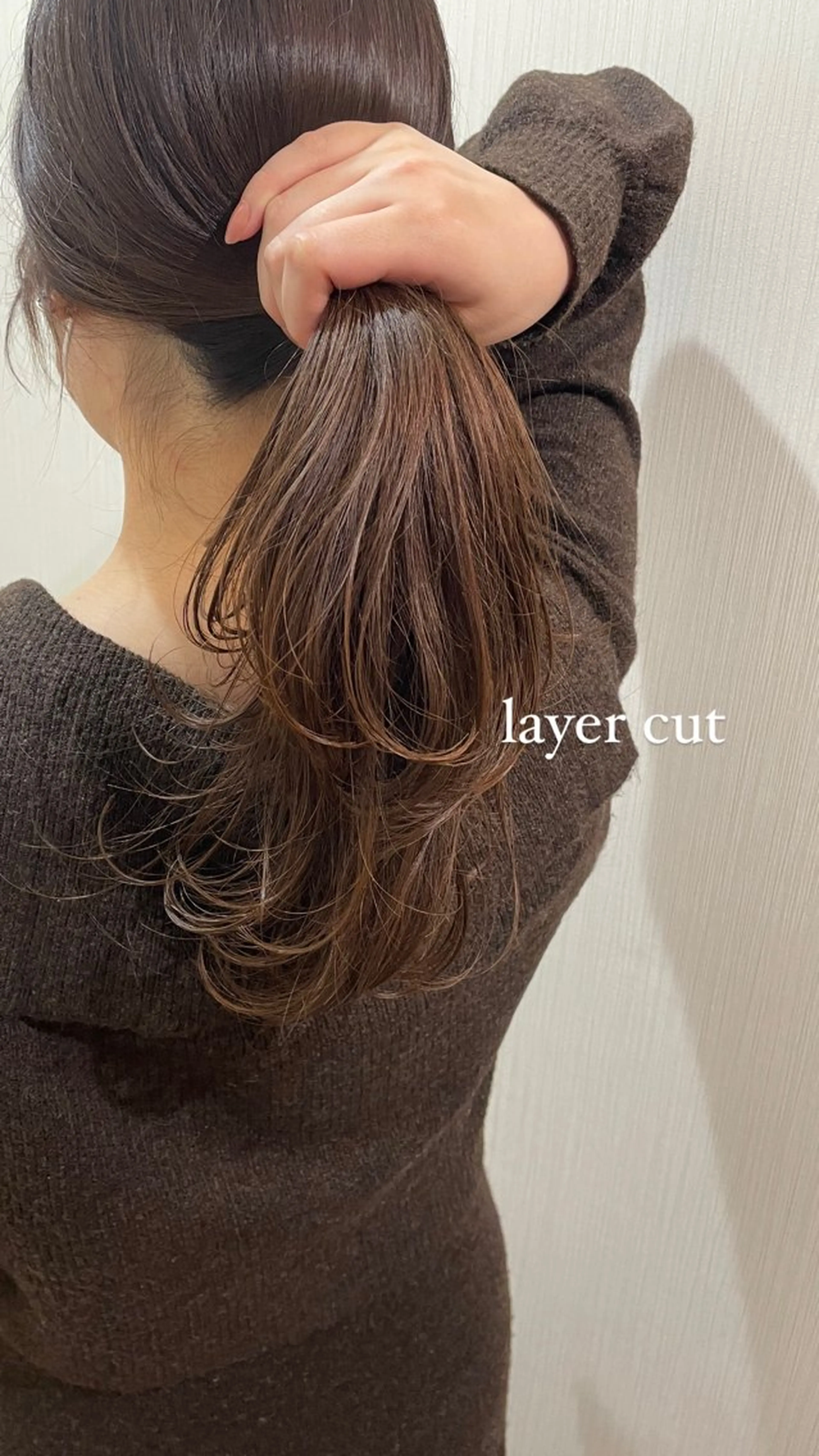 ロング レイヤーカット ミウラナツサ 🖤レイヤーカットのヘアスタイル