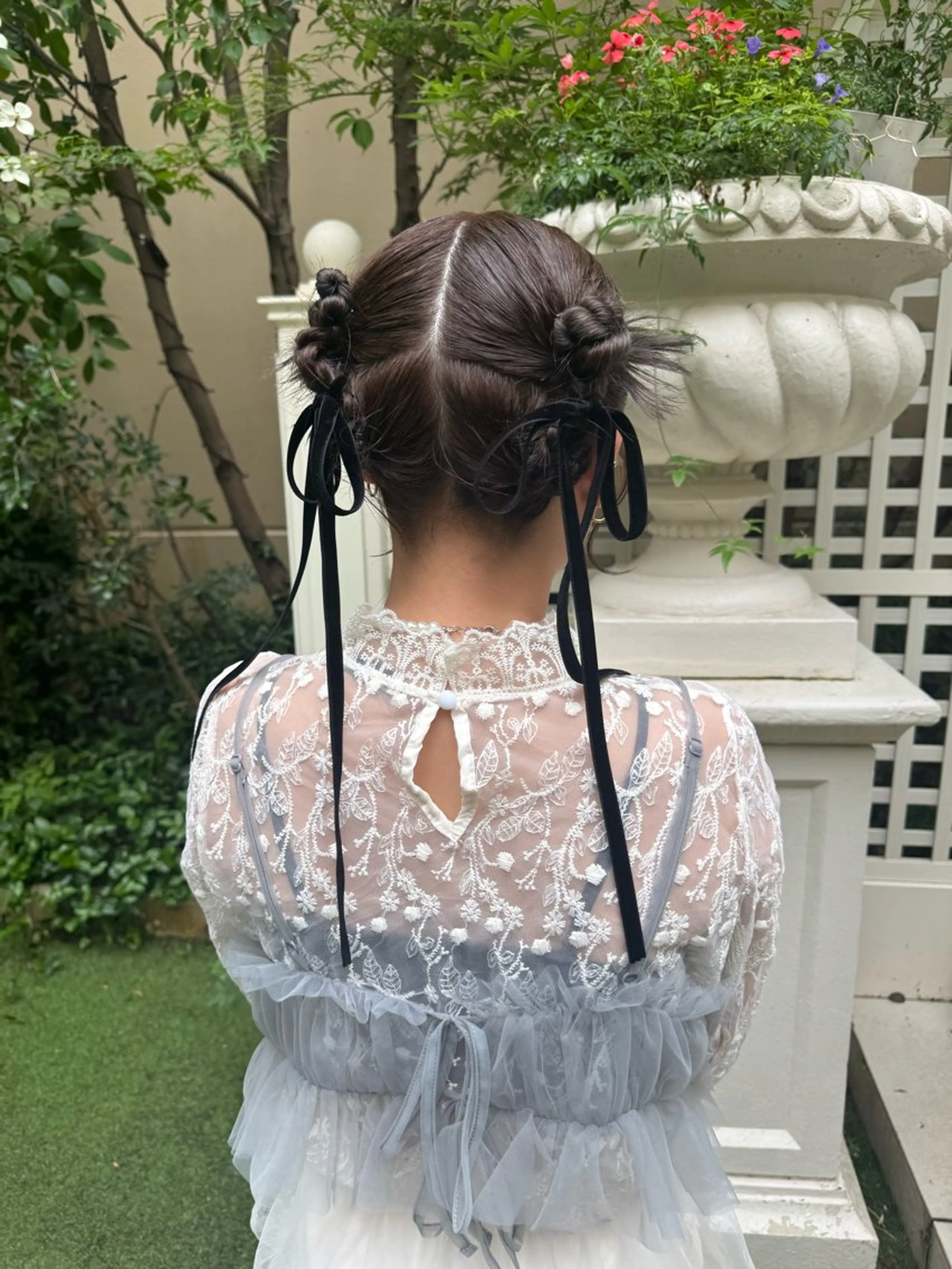 ミディアム ヘアアレンジ クキノ ケイカのヘアスタイル