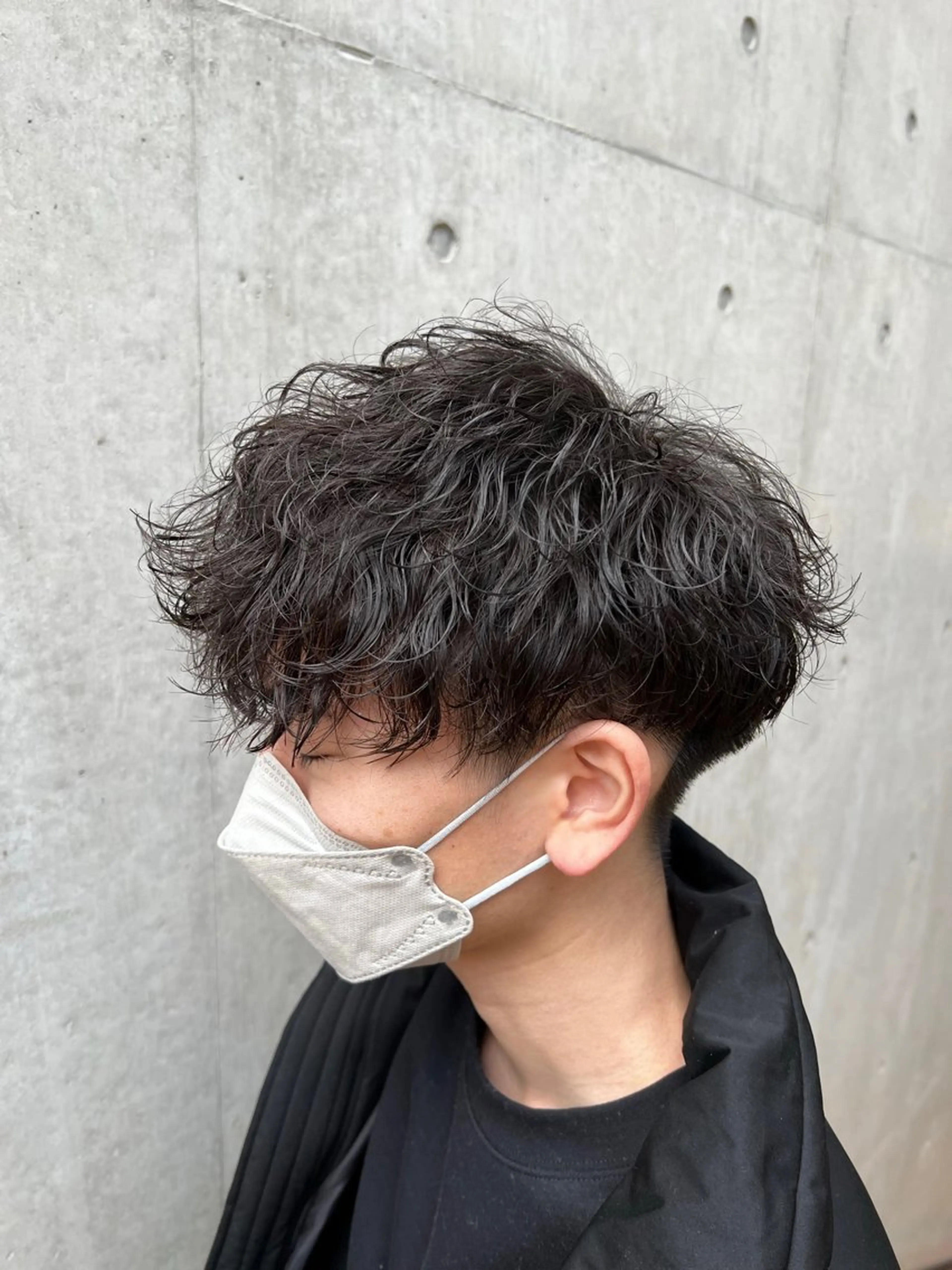 ショート パーマ メンズ カット パーマ unopulir Vamos店所属・梅田茶屋町メンズ 専門美容師 山元一平のヘアスタイル