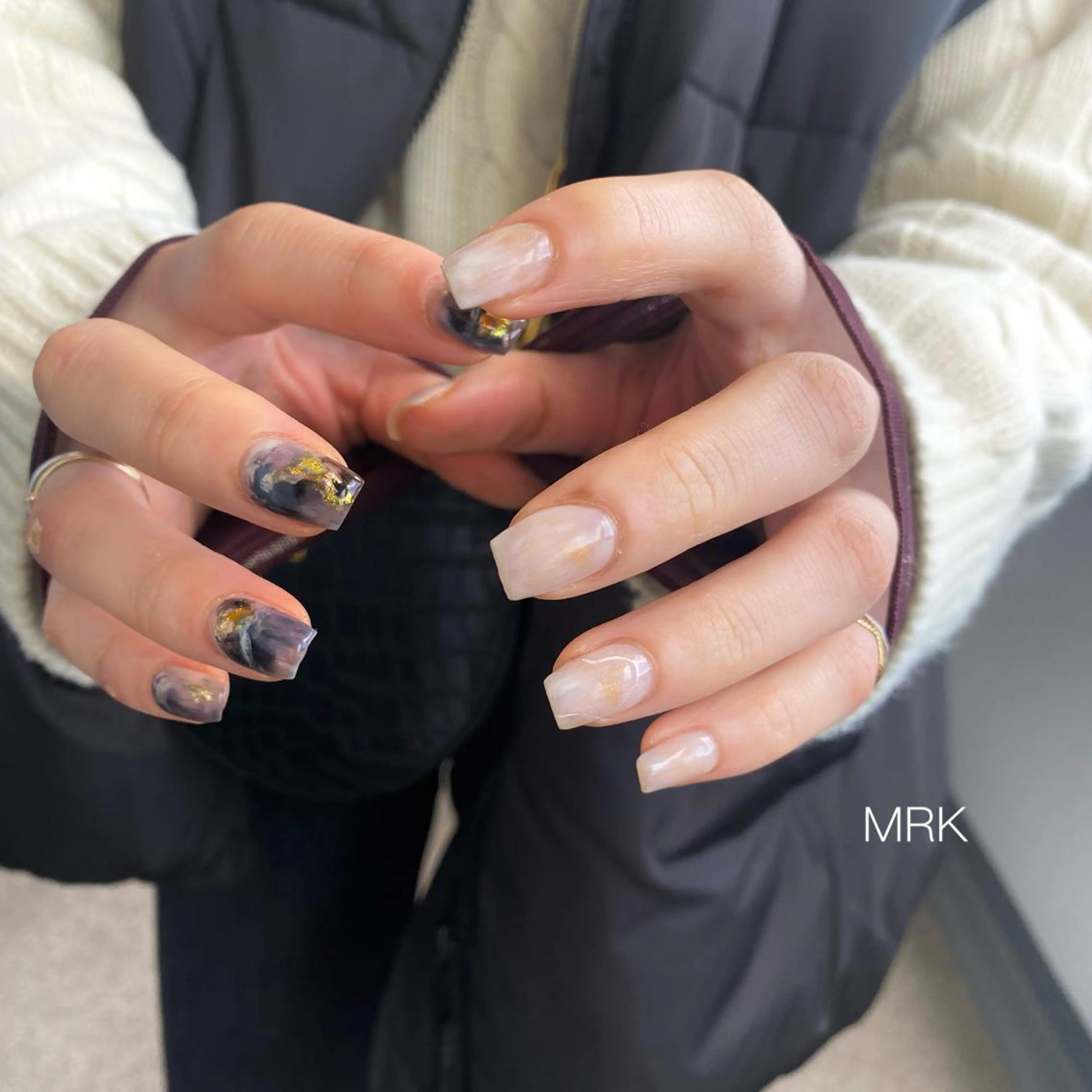 ネイル ミラーネイル ニュアンスネイル ハンドネイル MARUKO nailのネイルデザイン