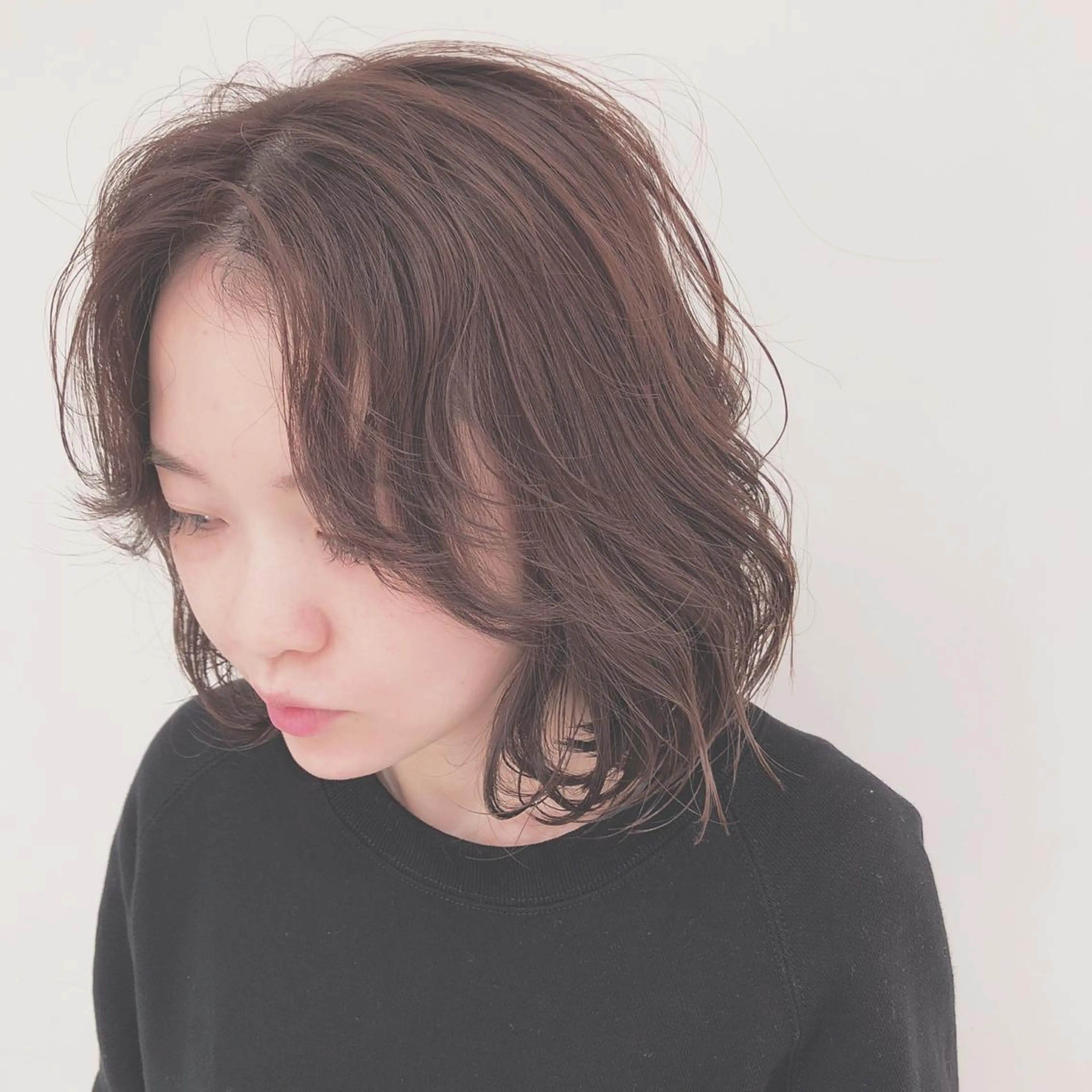 ミディアム カラー 野村 さなみ✨ぱっつんボブのヘアスタイル