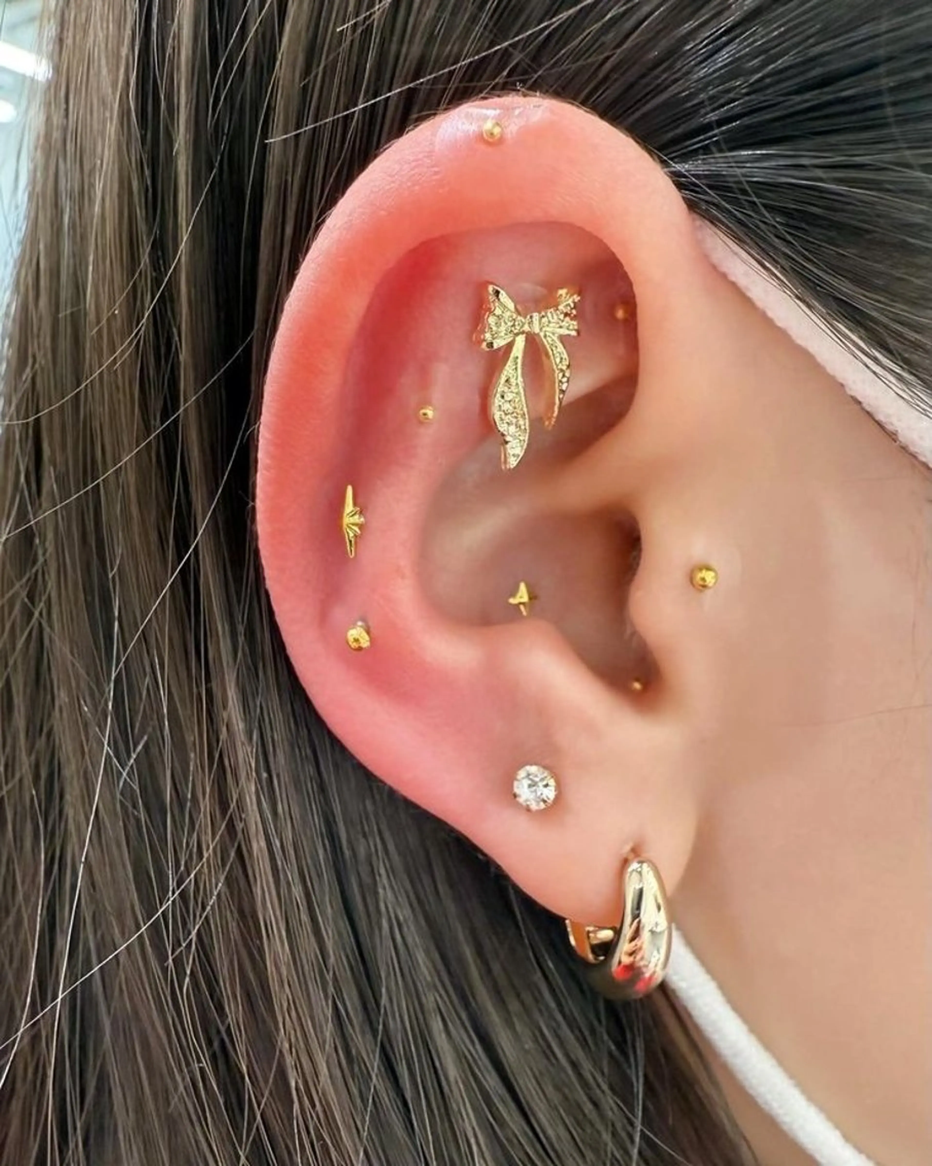 耳つぼジュエリー10粒👂💎（片耳5粒）の写真