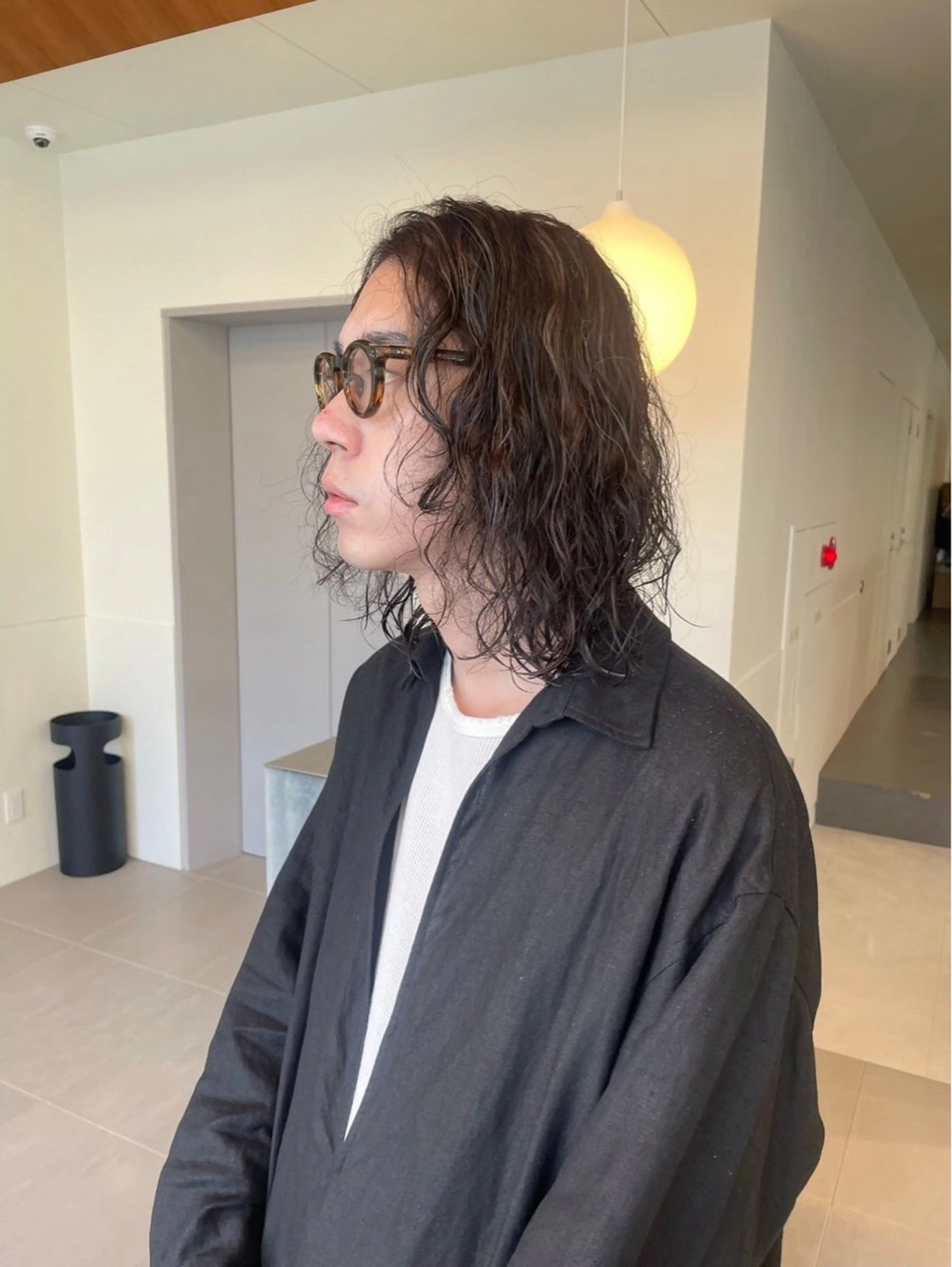 メンズ センターパート 田形清流のヘアスタイル