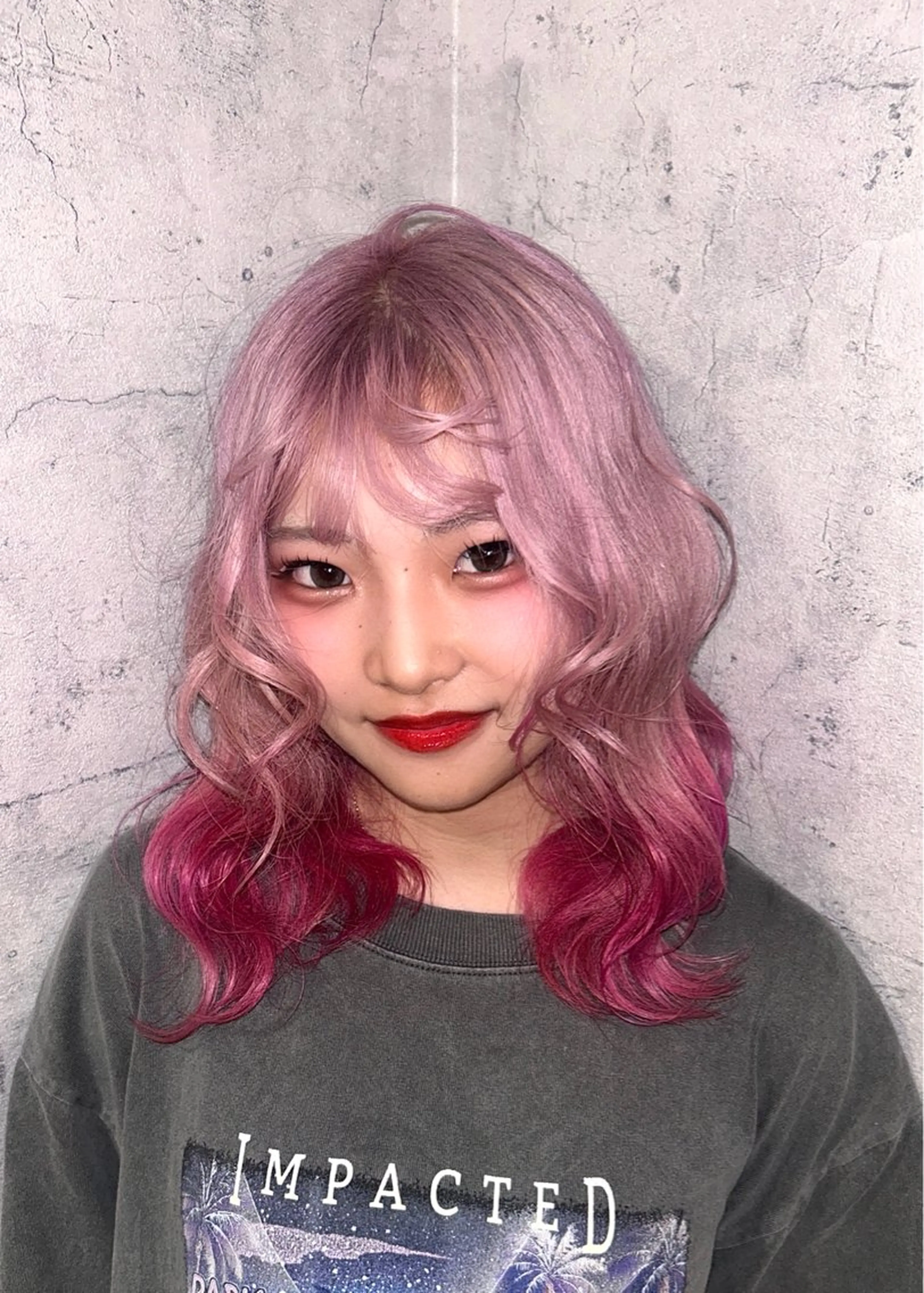 ミディアム カット ヘアカラー ハイトーン🇰🇷 19歳美容師アリルのヘアスタイル