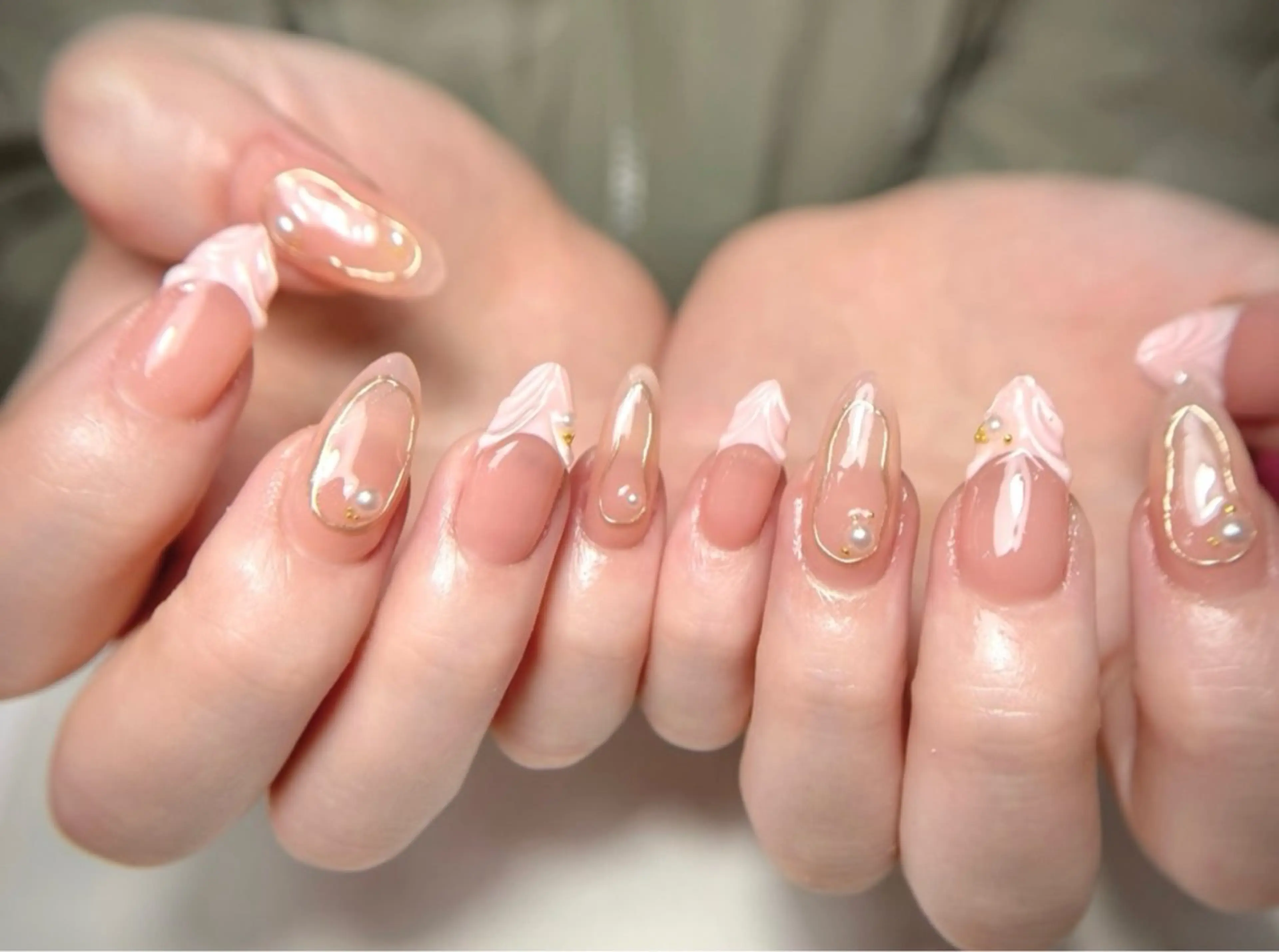 ネイル アートネイル 成人式 ジェルネイル ニュアンスネイル ネイルチップ Kora Nailのネイルデザイン