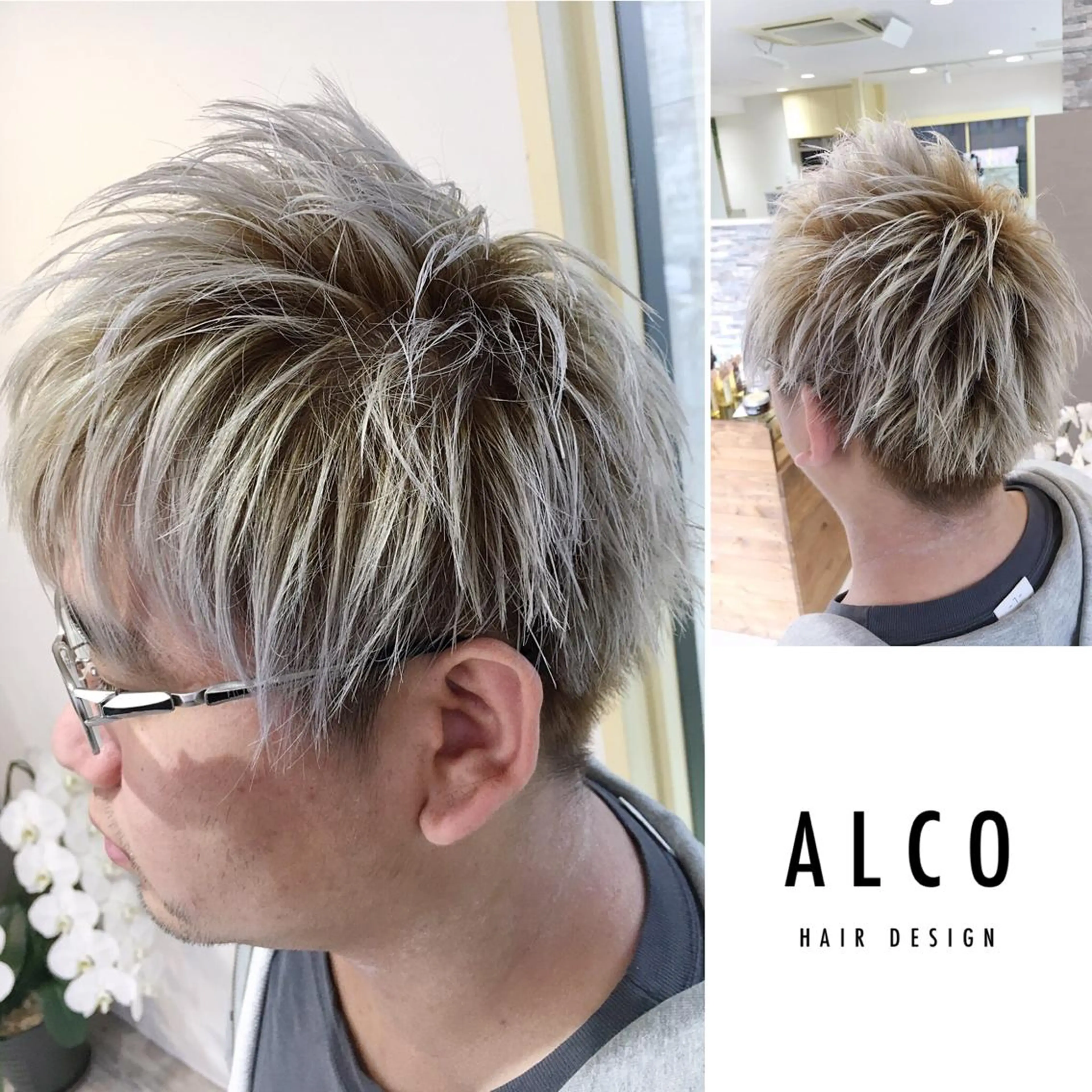 ショート カラー メンズ カット ヘアカラー トリートメント ワタイショウタ 髪質改善✨アイブロウのヘアスタイル