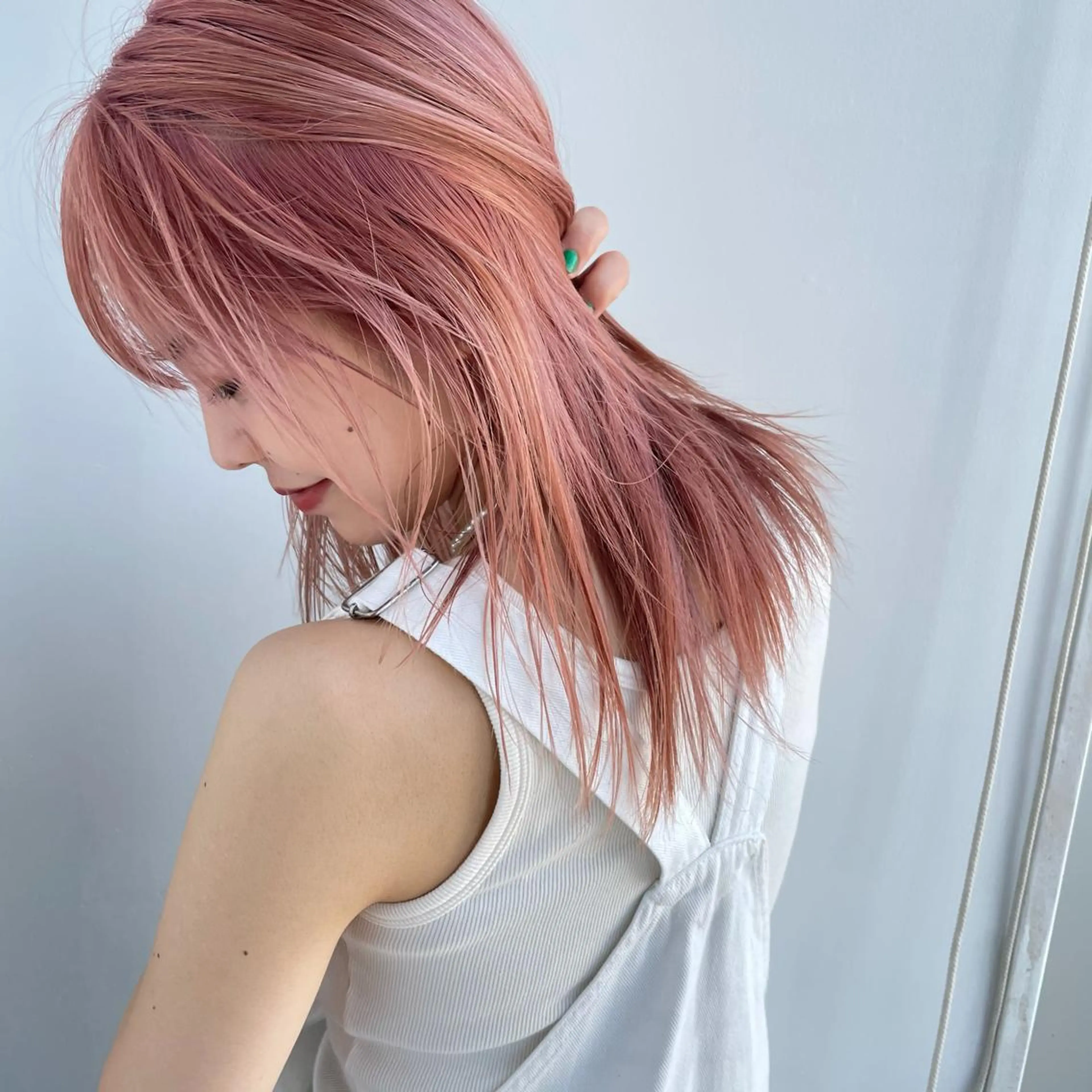 セミロング カラー ヘアアレンジ 【柔らか透明感✨/ 似合せ前髪】大石葉月のヘアスタイル