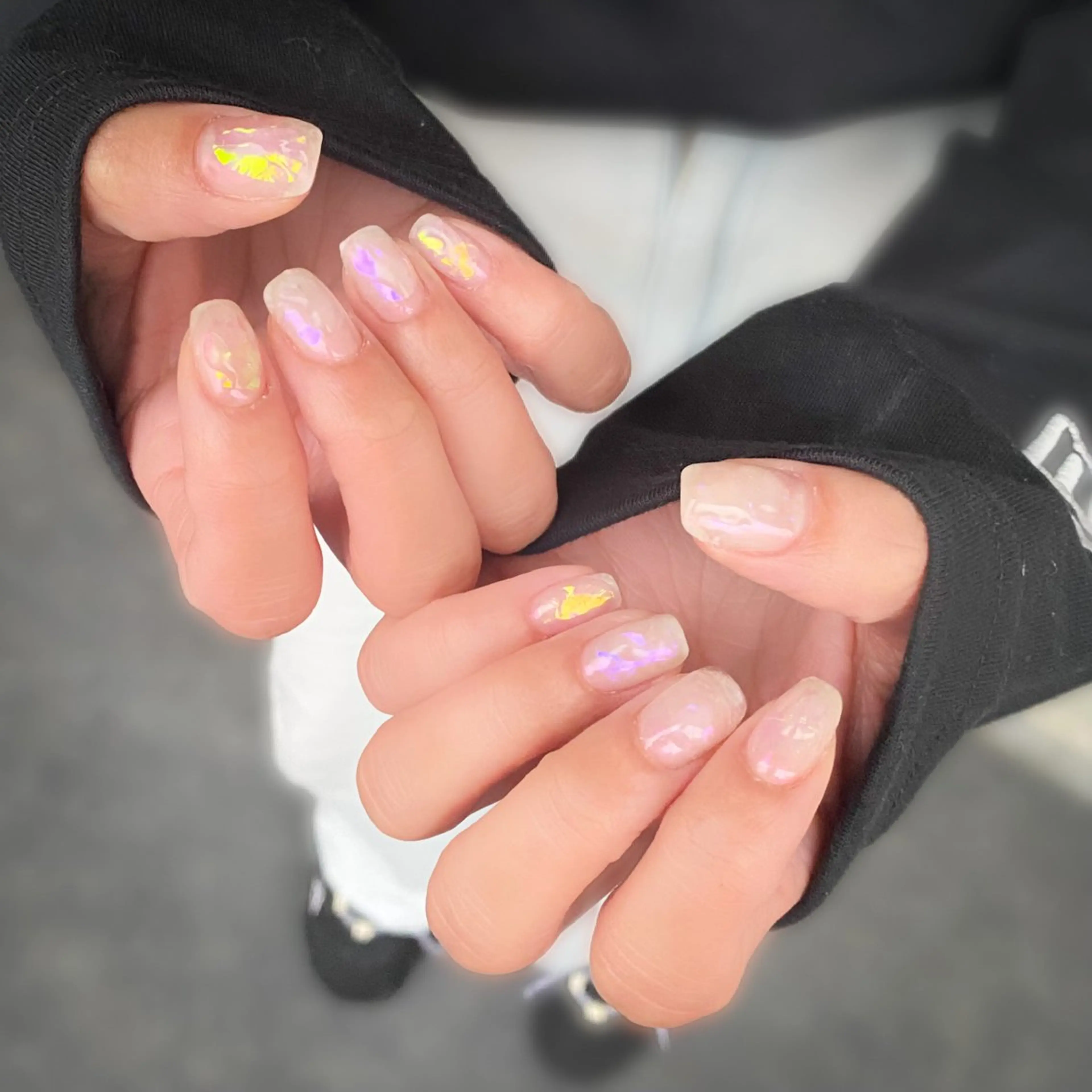 ネイル クリアネイル 氷ネイル・うるうるネイル ぷっくりネイル ハンドネイル &.nail/ ニュアンス/持込み可のネイルデザイン