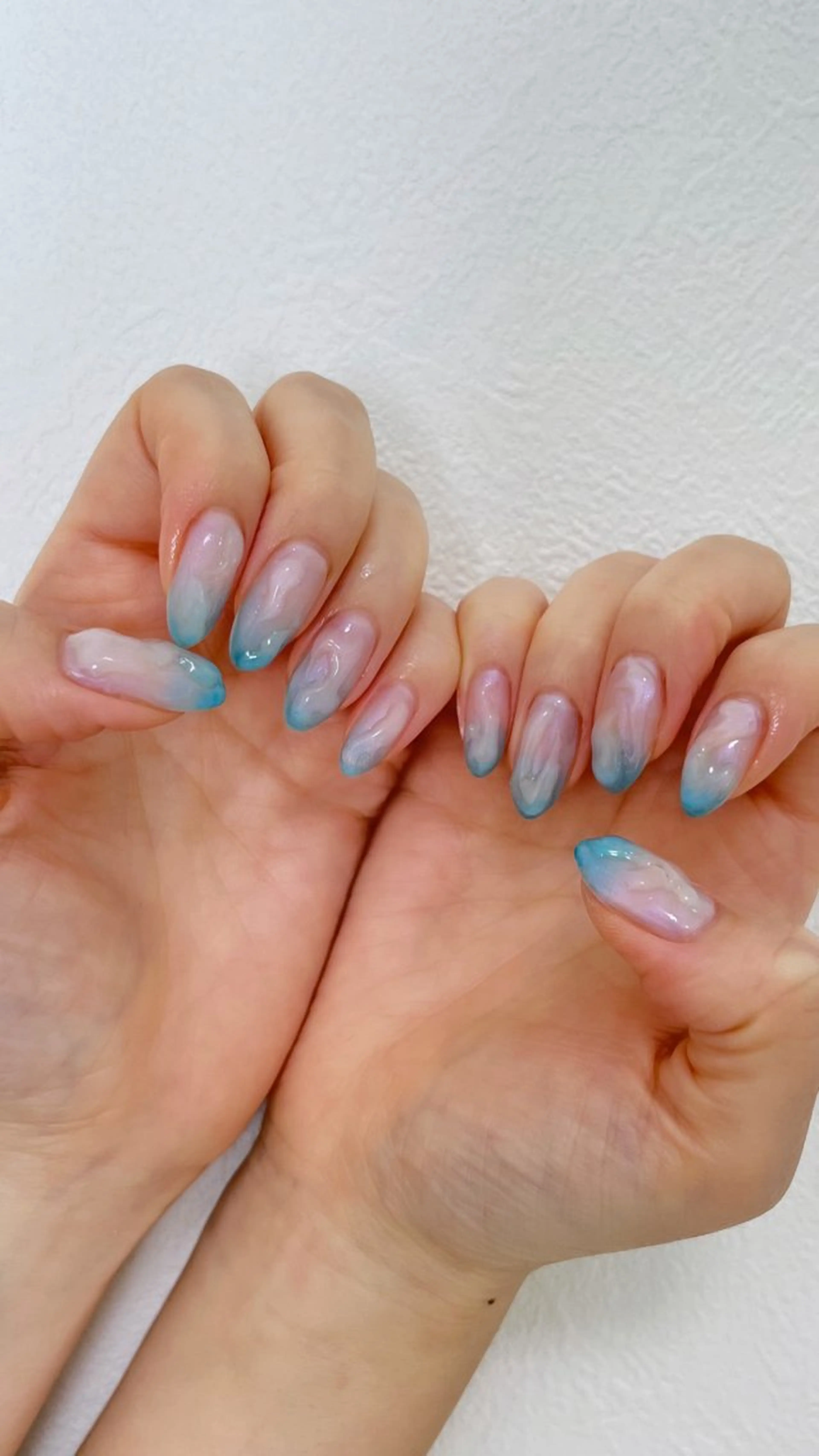 ネイル アートネイル オーロラネイル クリアネイル ぷっくりネイル ハンドネイル 北巽駅Nail muu...🫧🧸のネイルデザイン