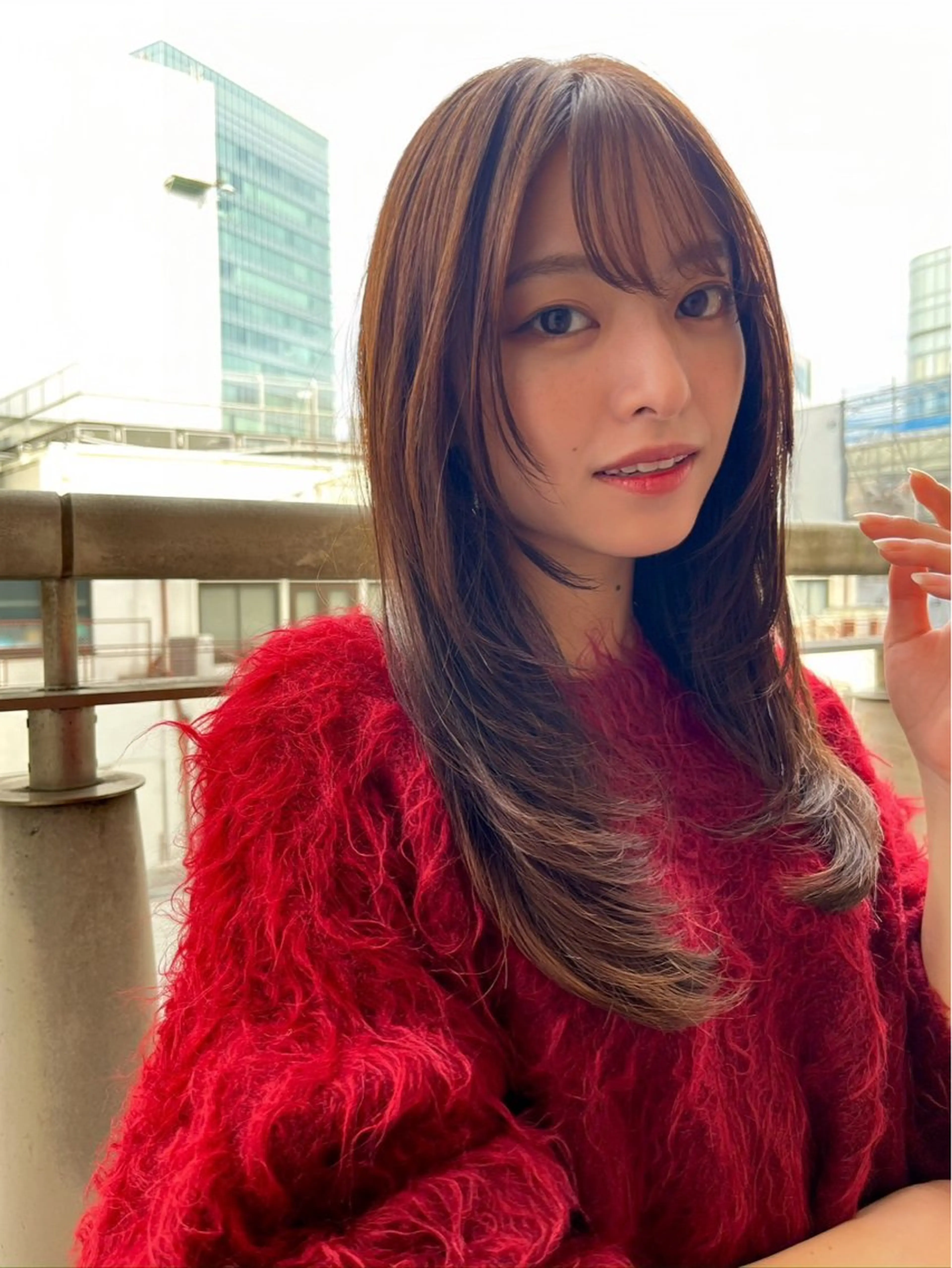 ロング カット ヘアカラー トリートメント くびれレイヤー 🌻秋月 日向🌻のヘアスタイル