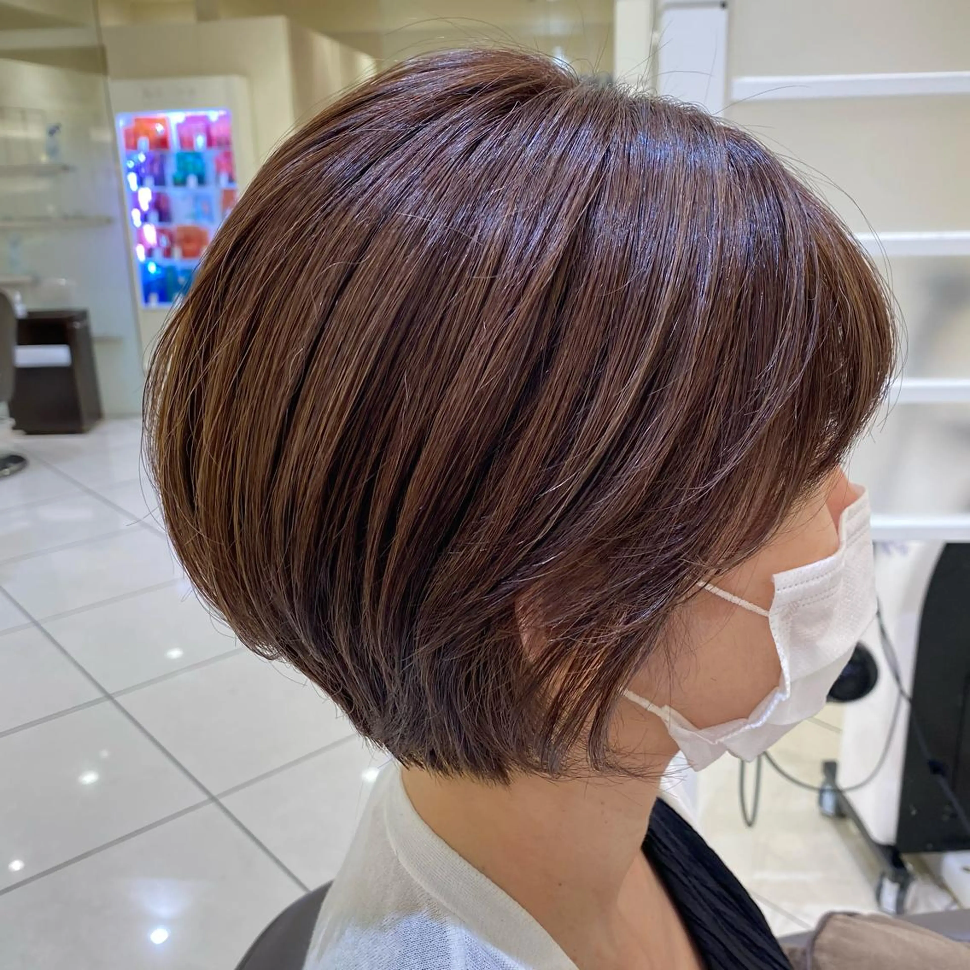 ショート カラー 銀座メンズ専門🖤 小島奈々のヘアスタイル