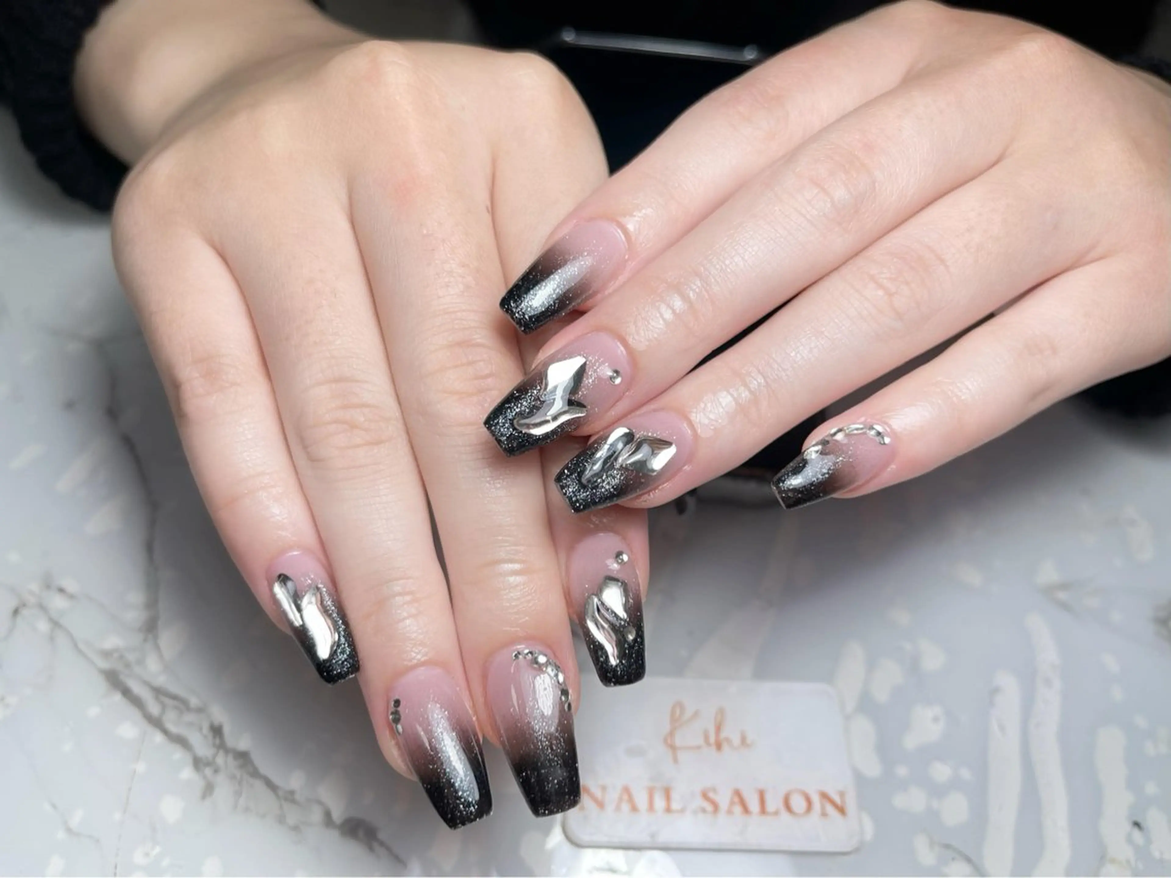 ネイル アートネイル フレンチネイル ジェルネイル グラデーション 韓国ネイル Nail Salon Kihi さくらのネイルデザイン