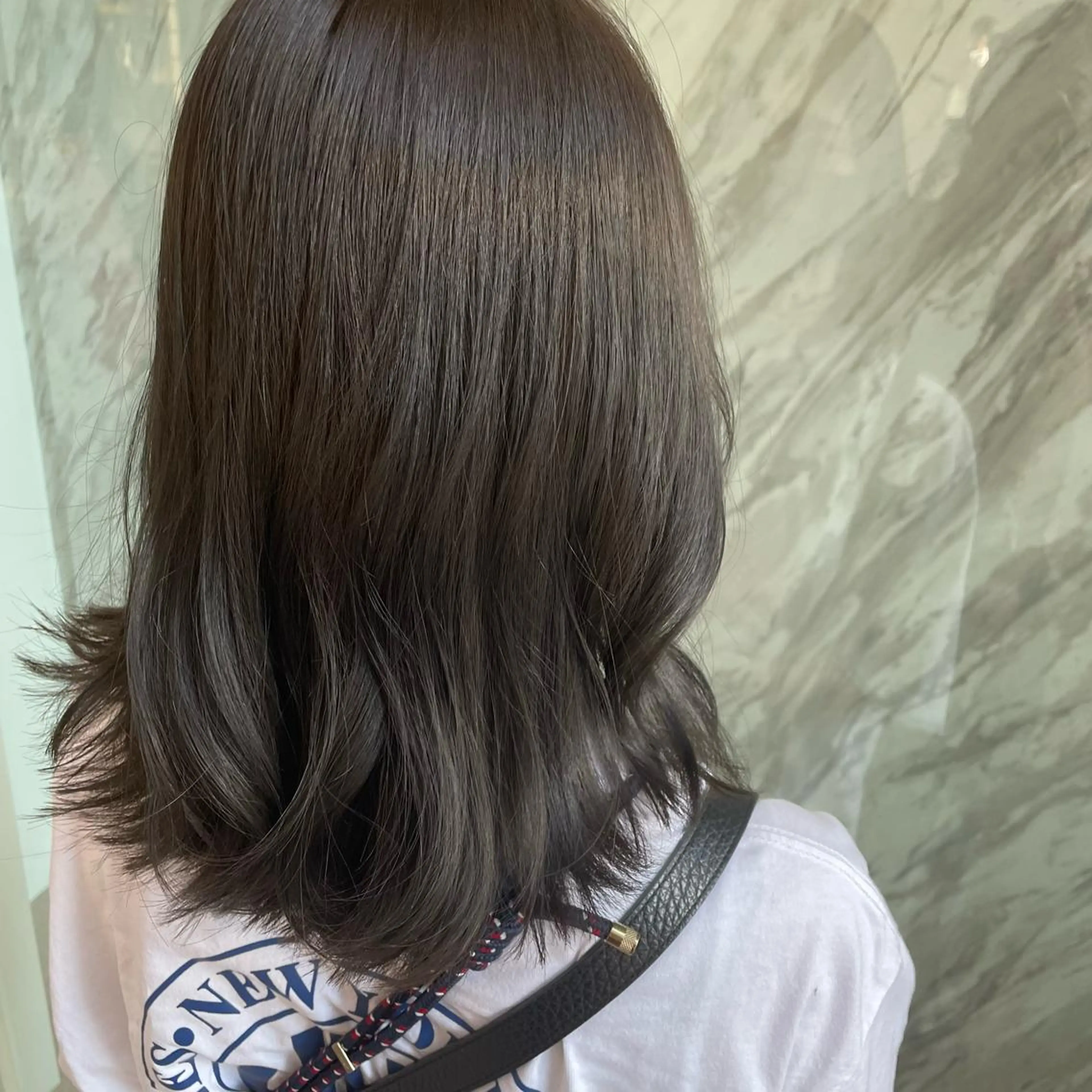 セミロング パーマモデル募集🌈 森脇帆南のヘアスタイル