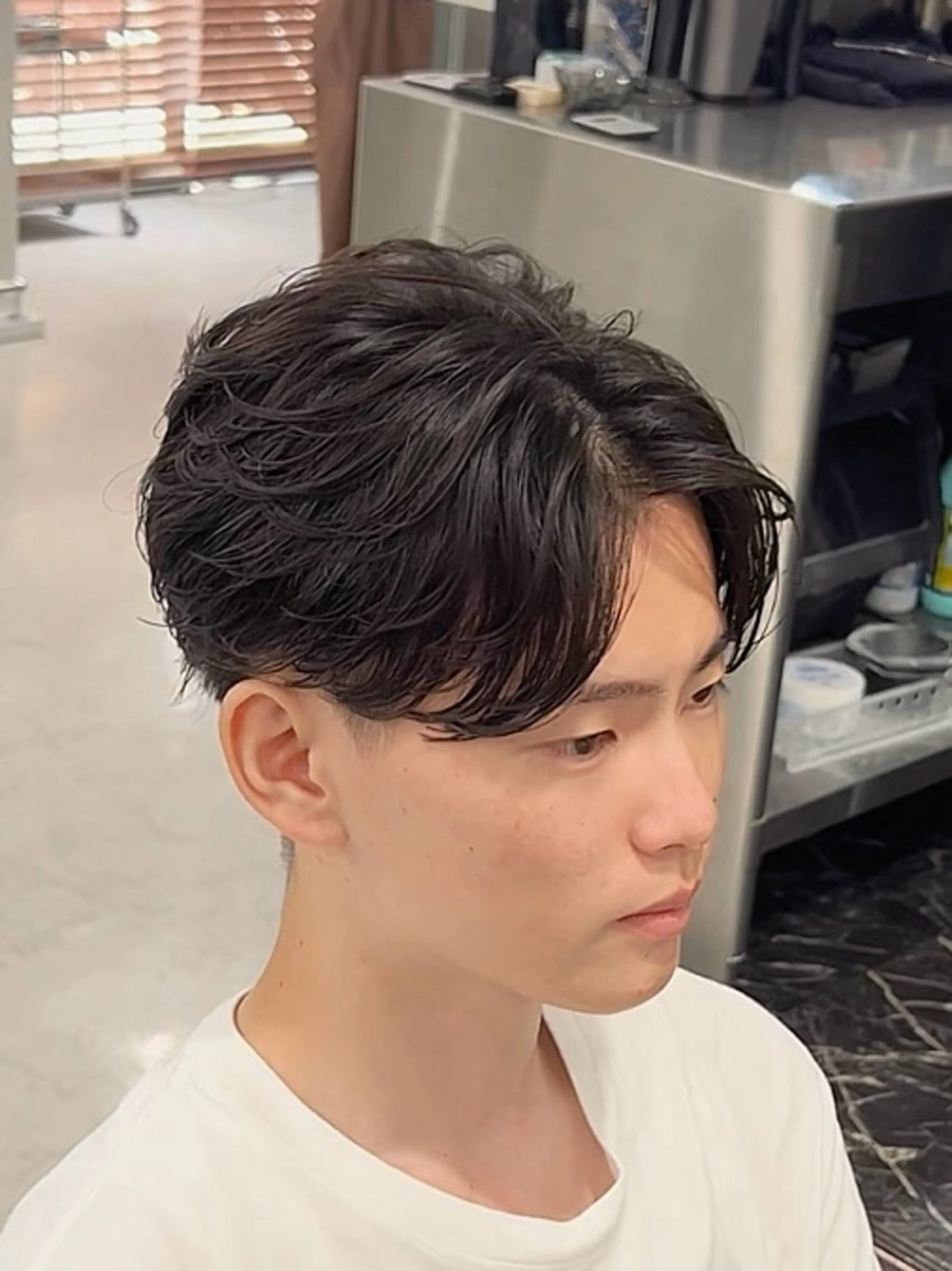 ショート パーマ ヘアアレンジ メンズ フェザーパーマ メンズパーマ カット パーマ トリートメント ヘアセット フウト/メンズカット /メンズパーマのヘアスタイル