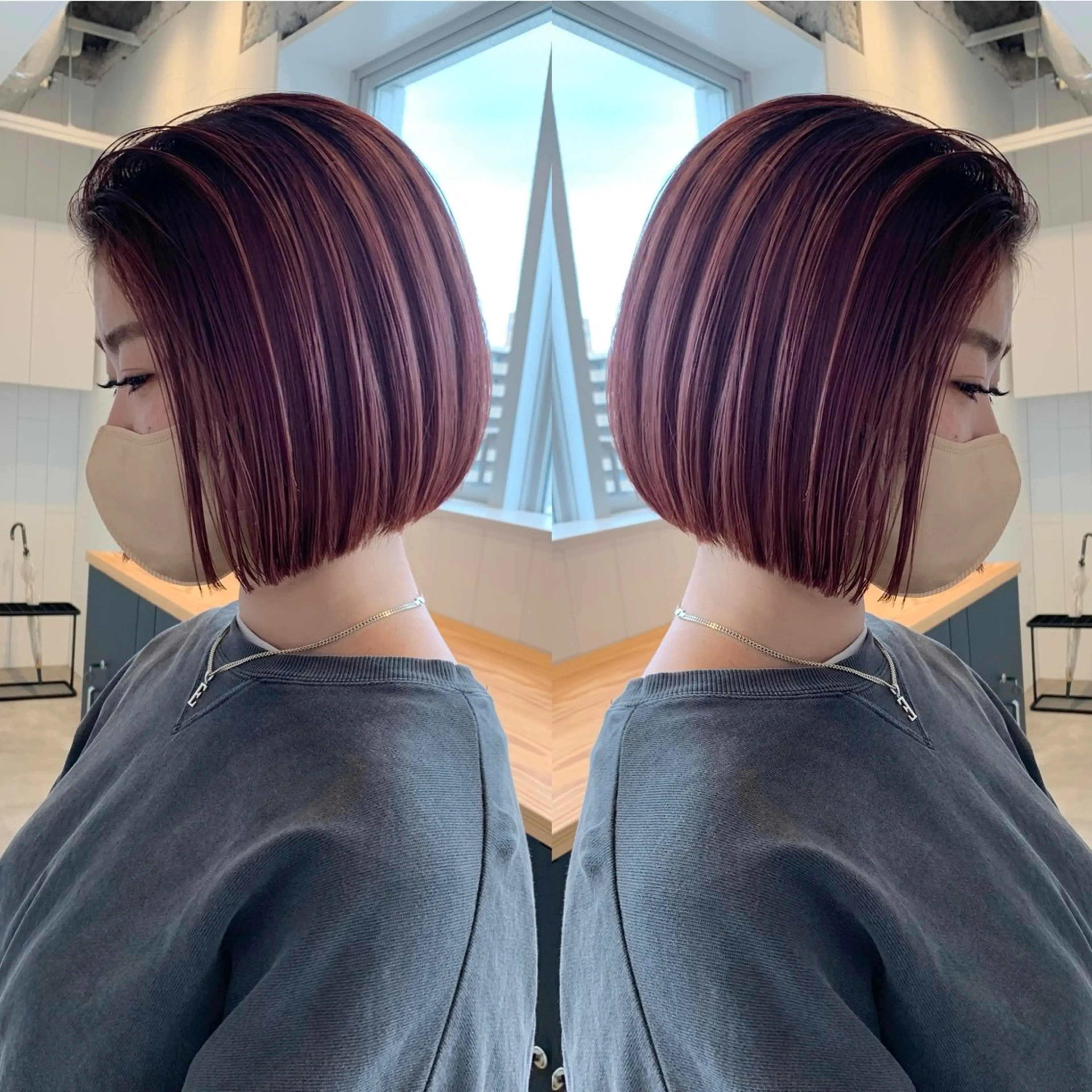 ショート ボブ カット ヘアカラー 海外ヘアー 山村拓士のヘアスタイル