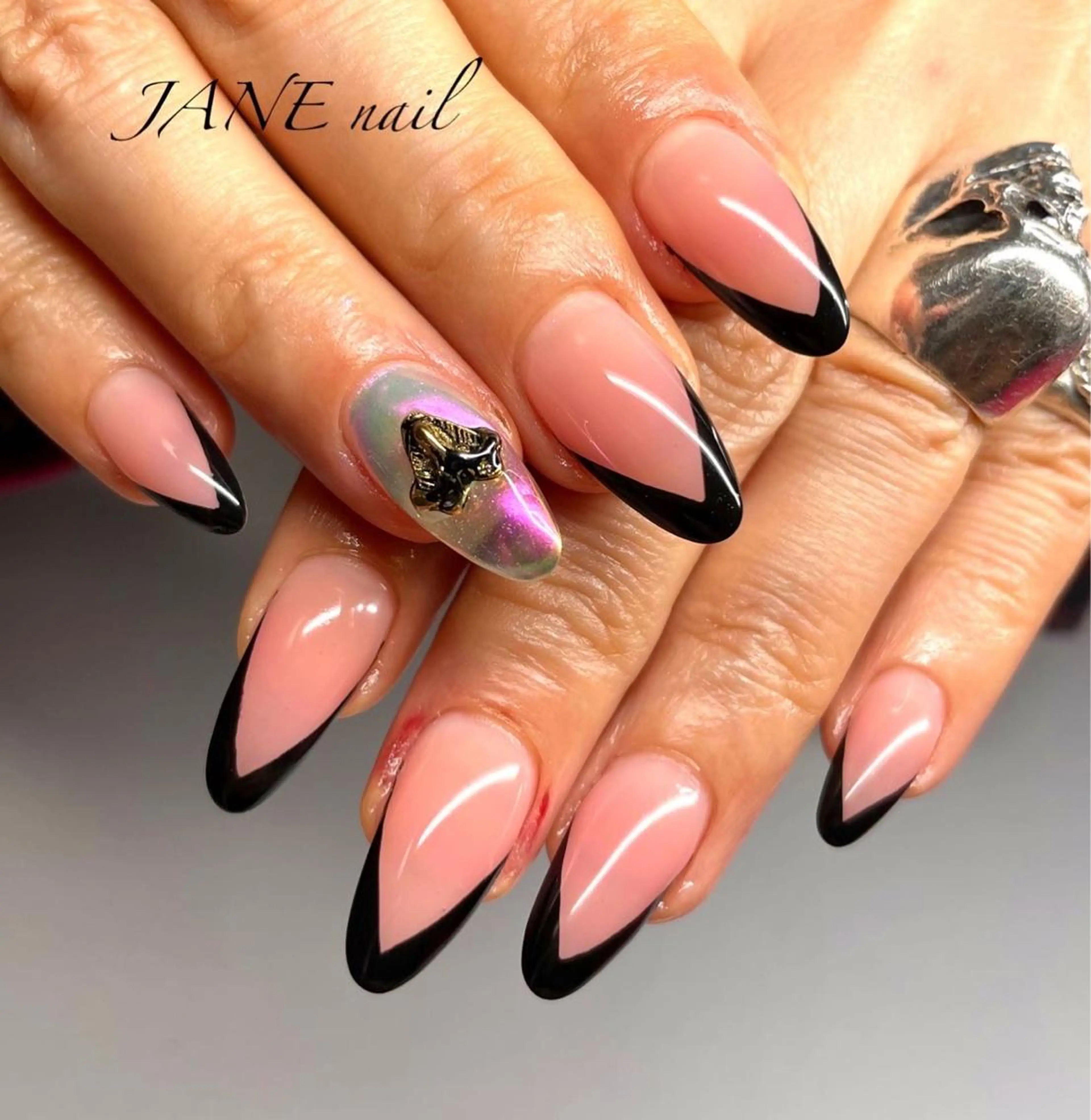 ネイル フットネイル フレンチネイル ピンク バレンタイン 冬ネイル ハンドネイル Nail Salon JANEのネイルデザイン