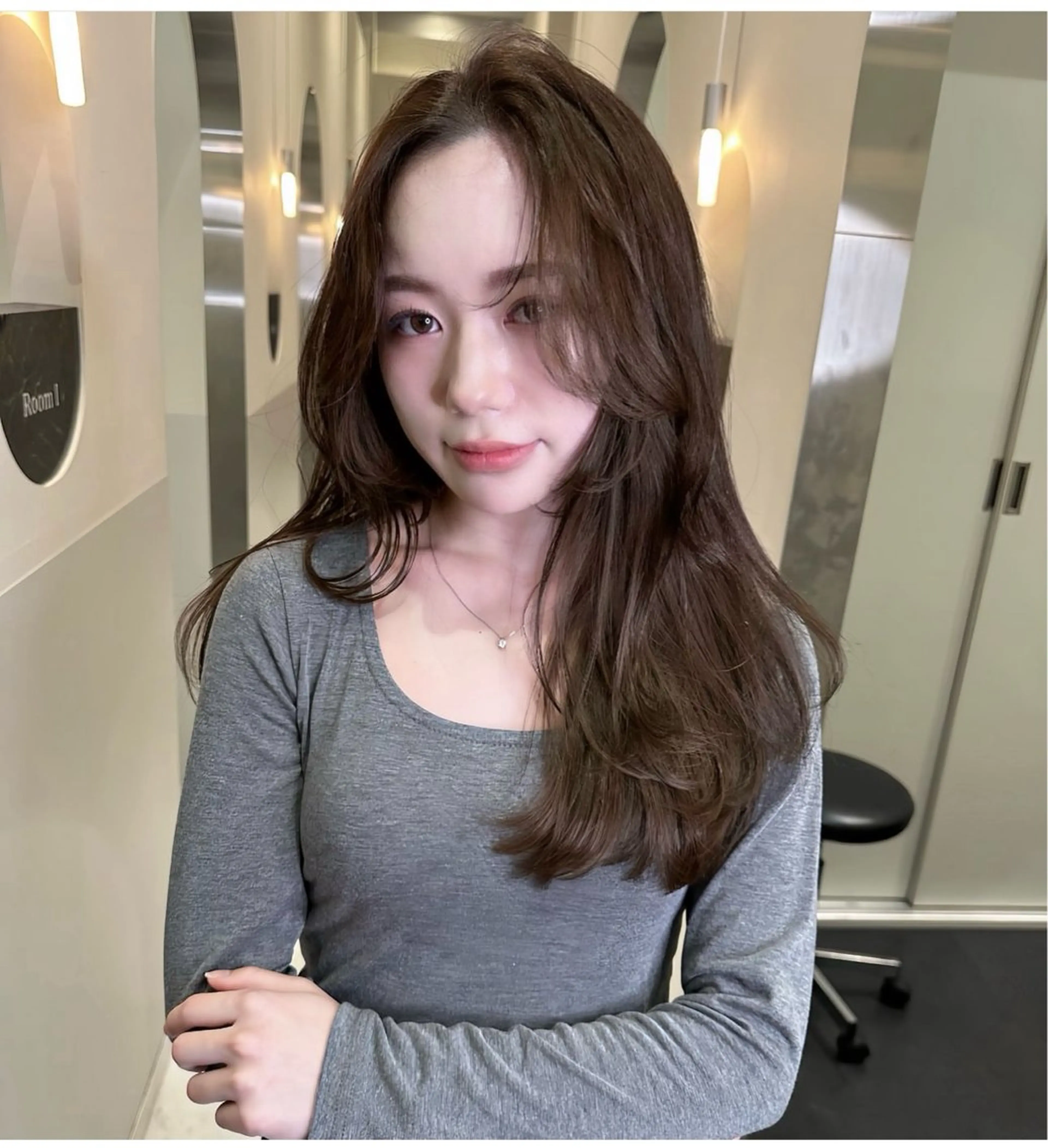 ロング カラー ヘアカラー トリートメント ヘアセット IVE所属・ブリーチなし🤍 渋谷／原島杏奈のヘアスタイル