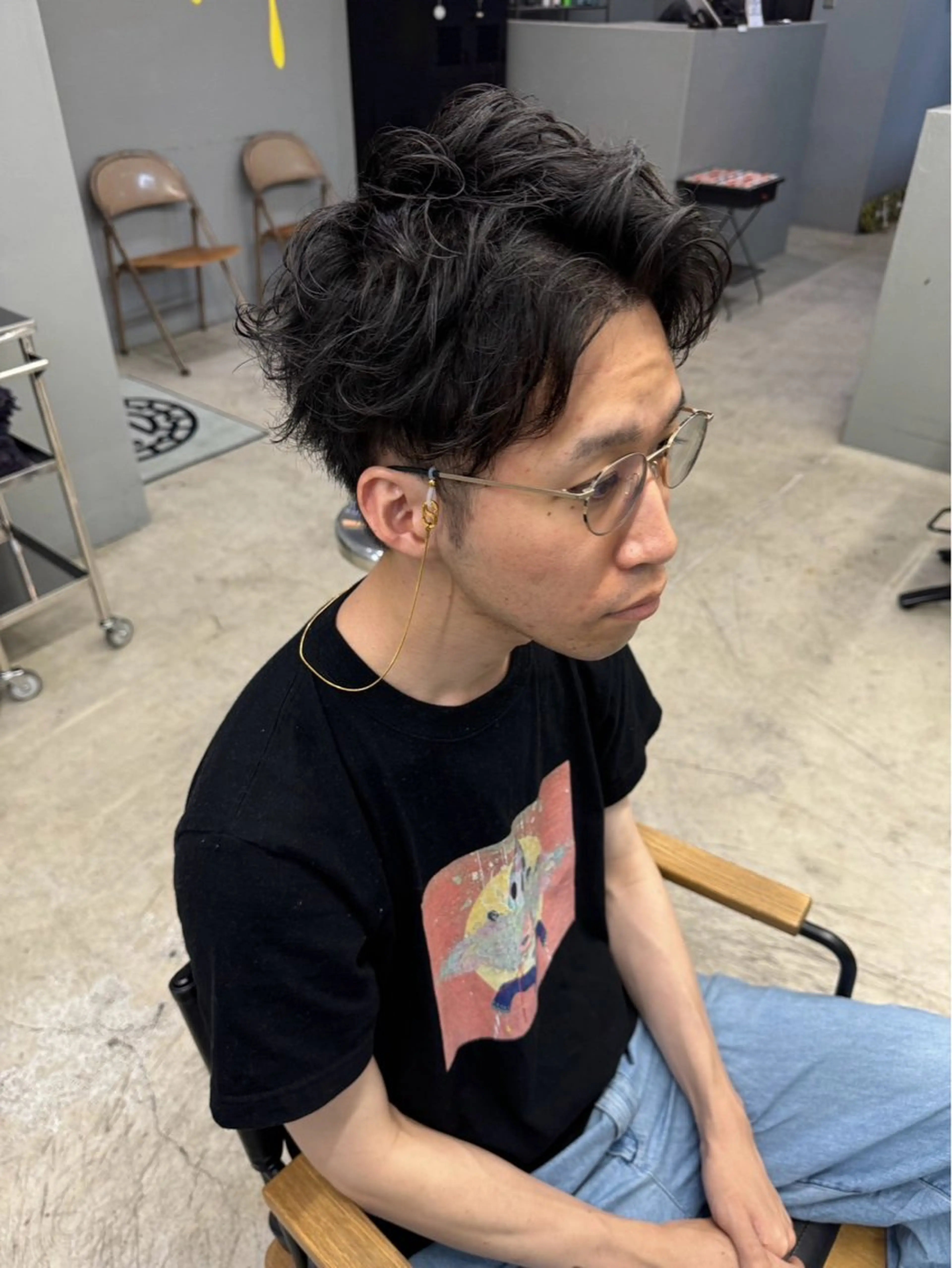 ショート パーマ メンズ カット パーマ メンズ専門サロン wokeのヘアスタイル