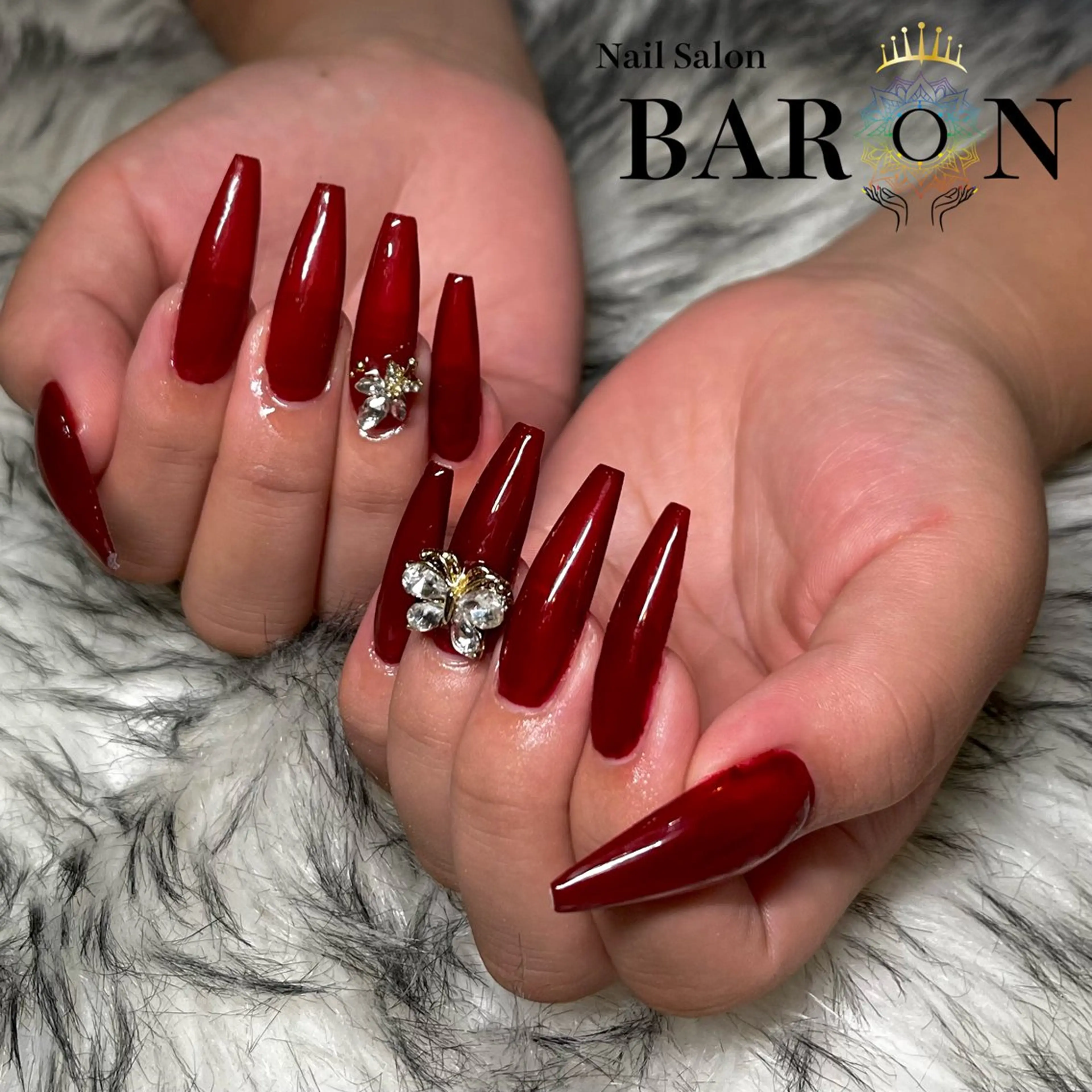 ネイル ボルドー ハンドネイル ☆SAKI☆ BARON 店長のネイルデザイン