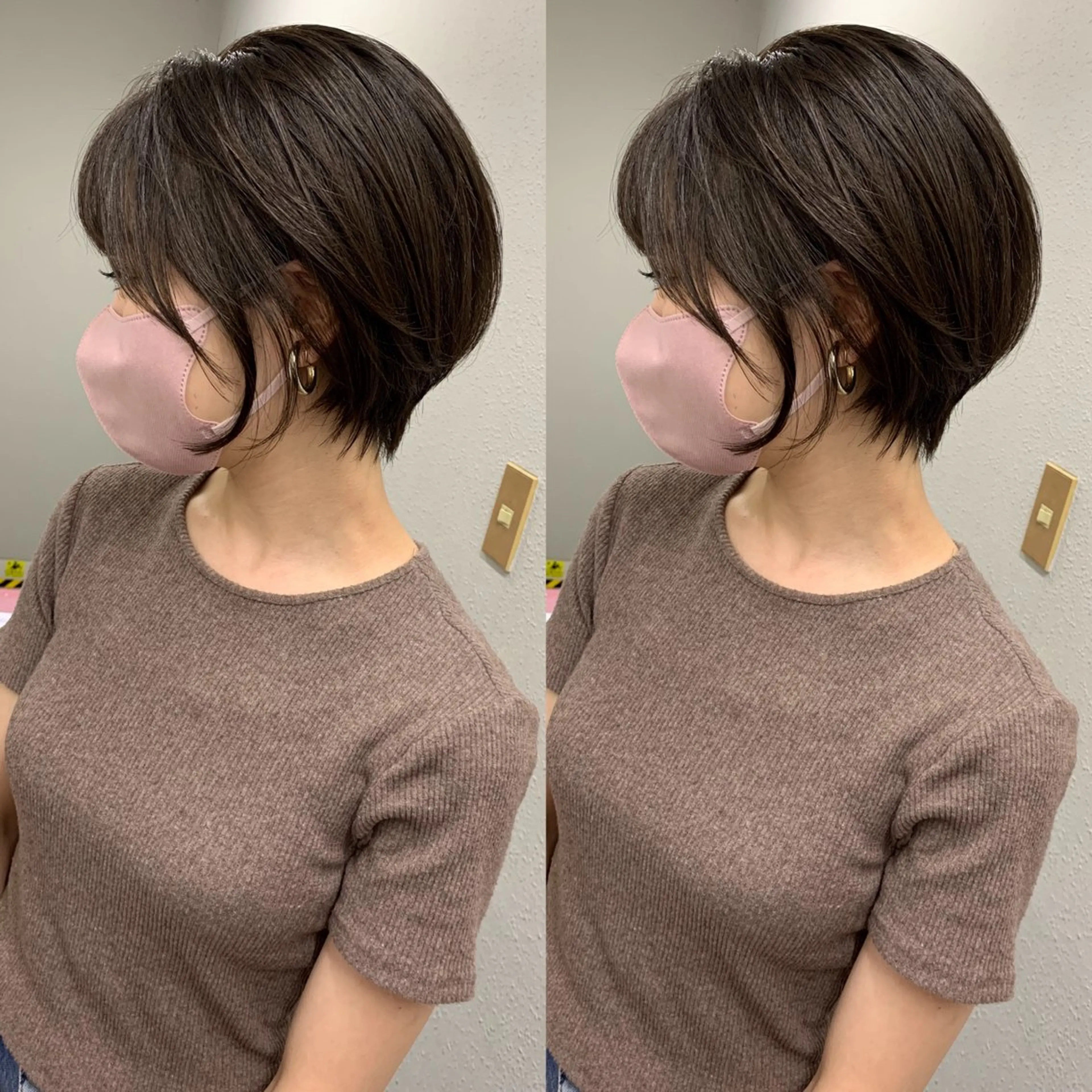 ショート カット ヘアカラー 💗レイヤーショート ボブ艶髪/竜也💗のヘアスタイル