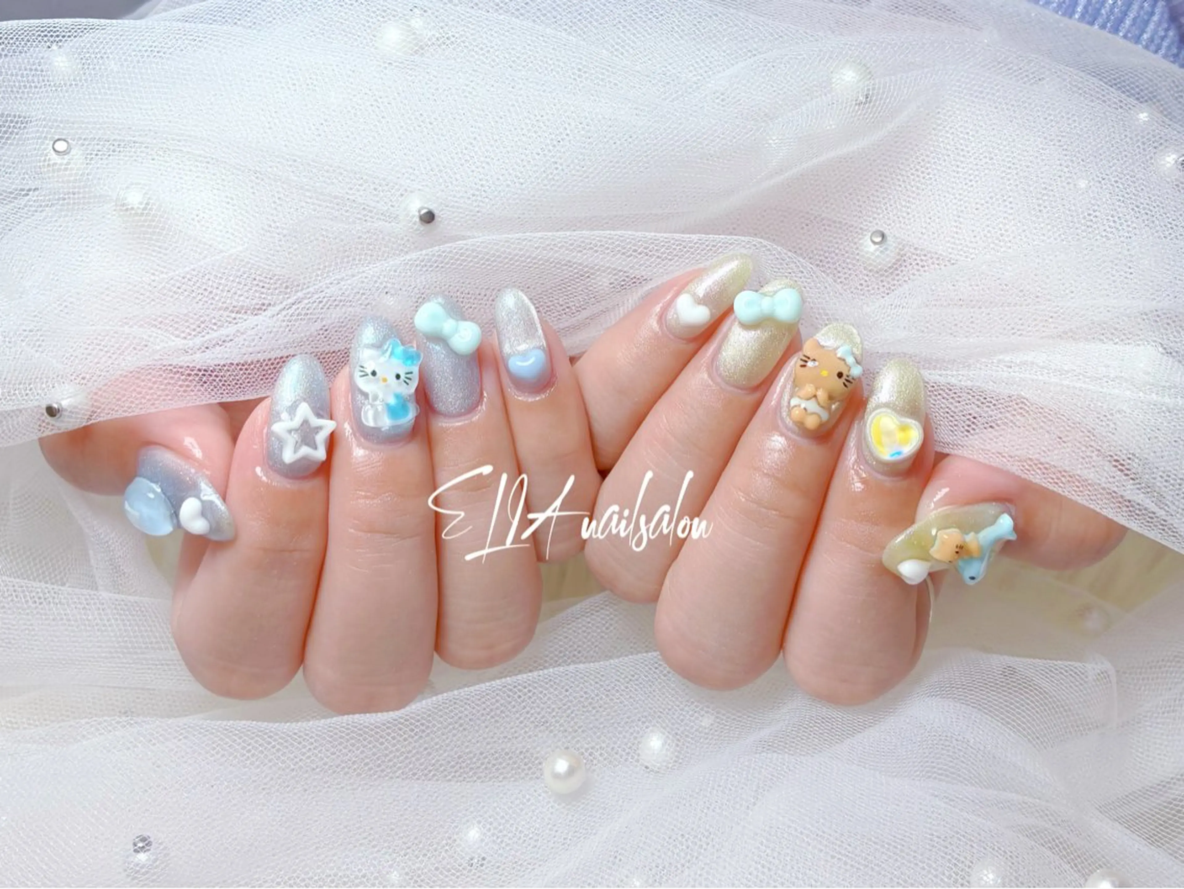 ミディアム ハンドネイル ELIA【エリア】 nailsalonのネイルデザイン