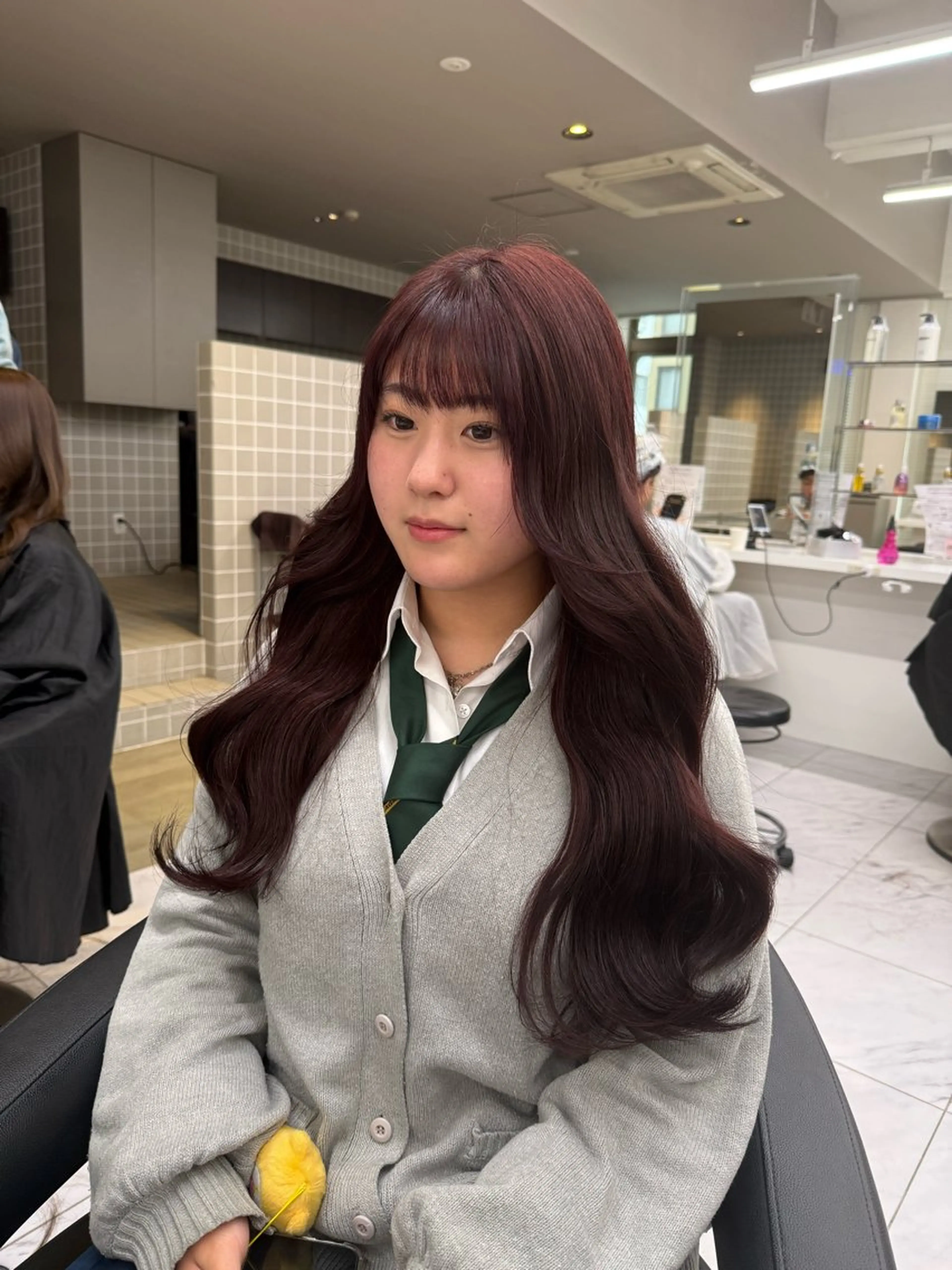 ロング カラー ヘアアレンジ ヘアカラー トリートメント 💗暖色特化ピンク/ 赤髪💗HARUNAのヘアスタイル