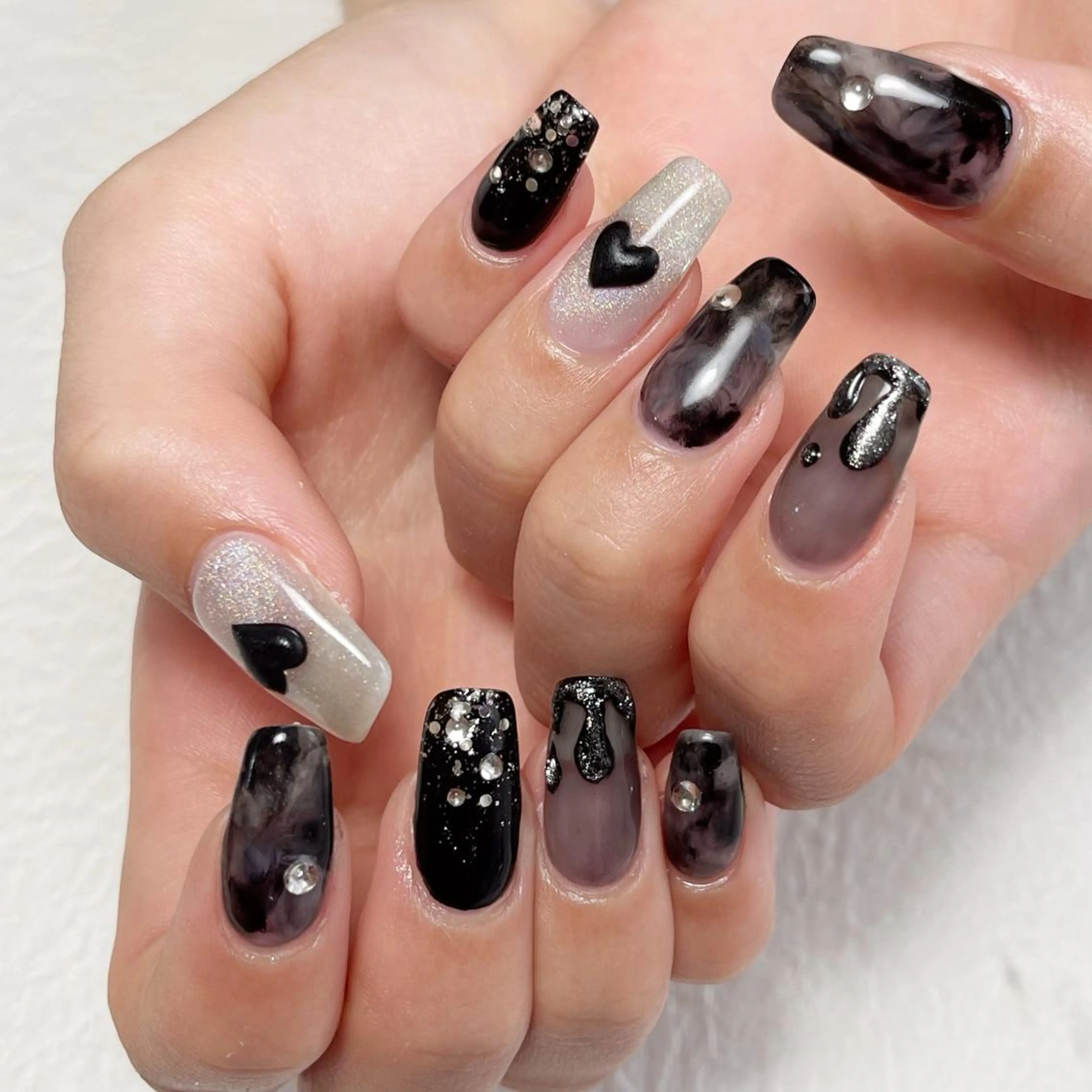 ネイル アートネイル フットネイル ジェルネイル キラキラネイル 韓国ネイル Y nail なんば堀江店のネイルデザイン