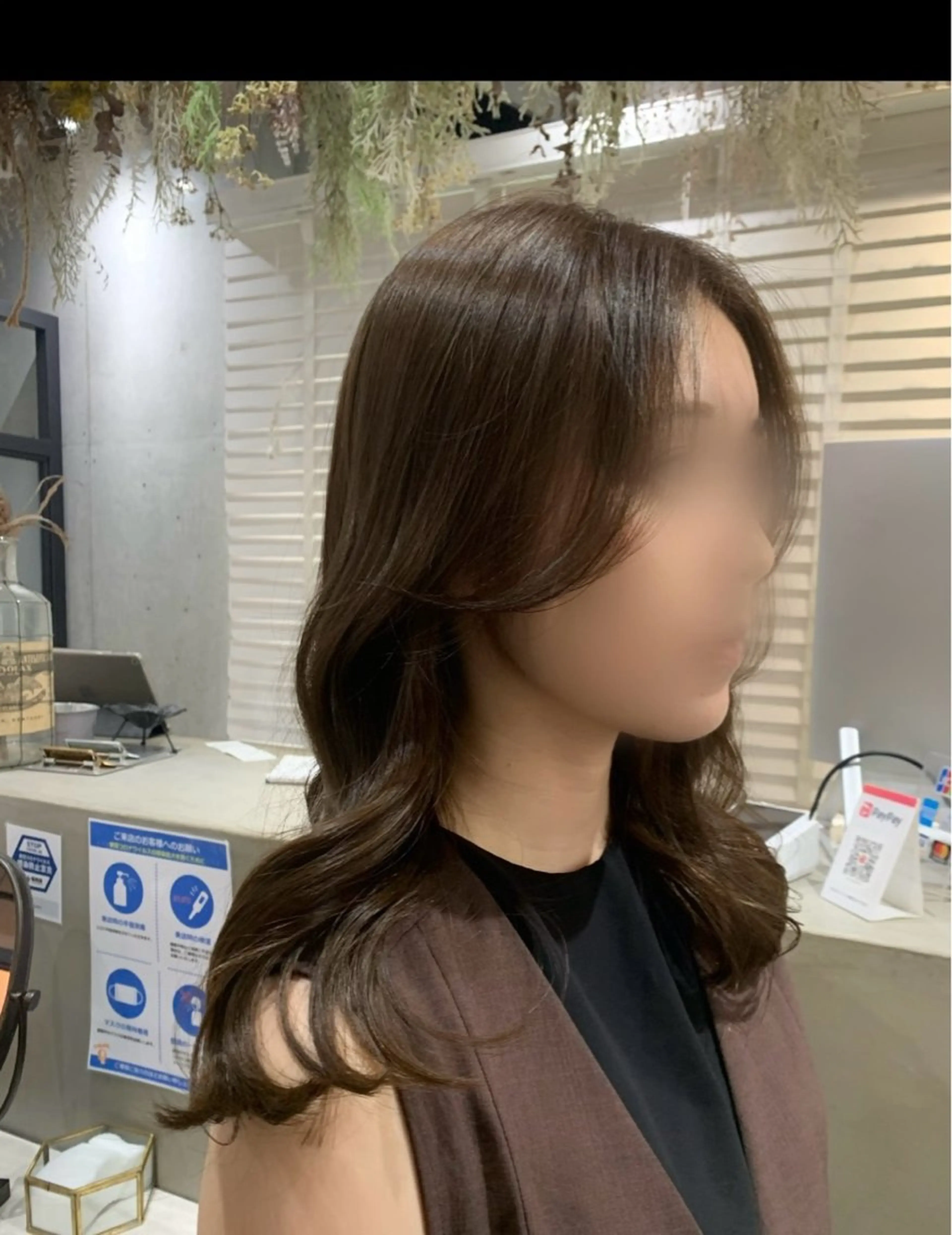 セミロング カラー ヘアアレンジ カット ヘアカラー トリートメント kei/透明感カラー /ベージュ/レイヤーのヘアスタイル