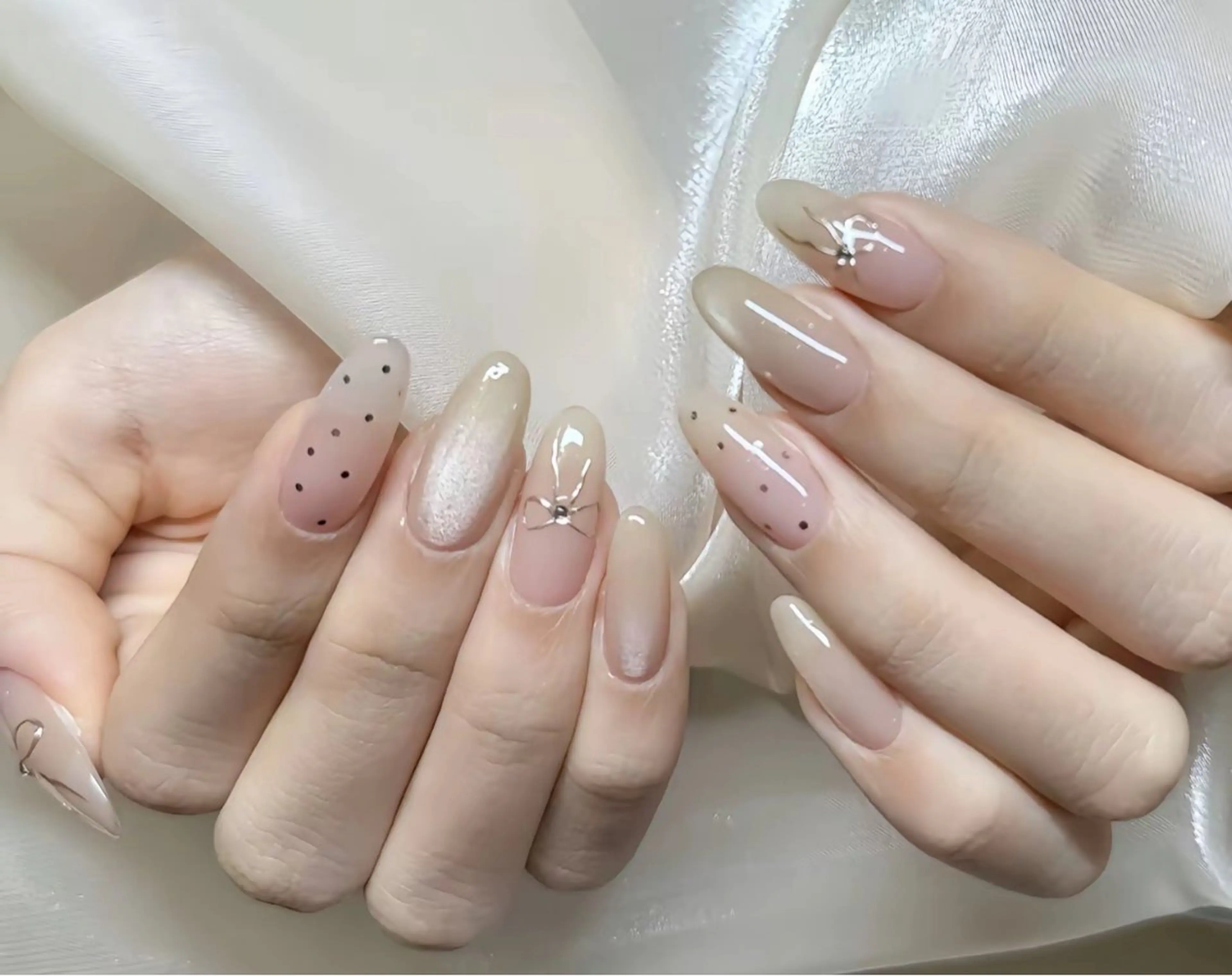 ネイル ジェルネイル マグネットネイル 持ち込み ハンドネイル candy nail 韓国風ワンホンネイルのネイルデザイン