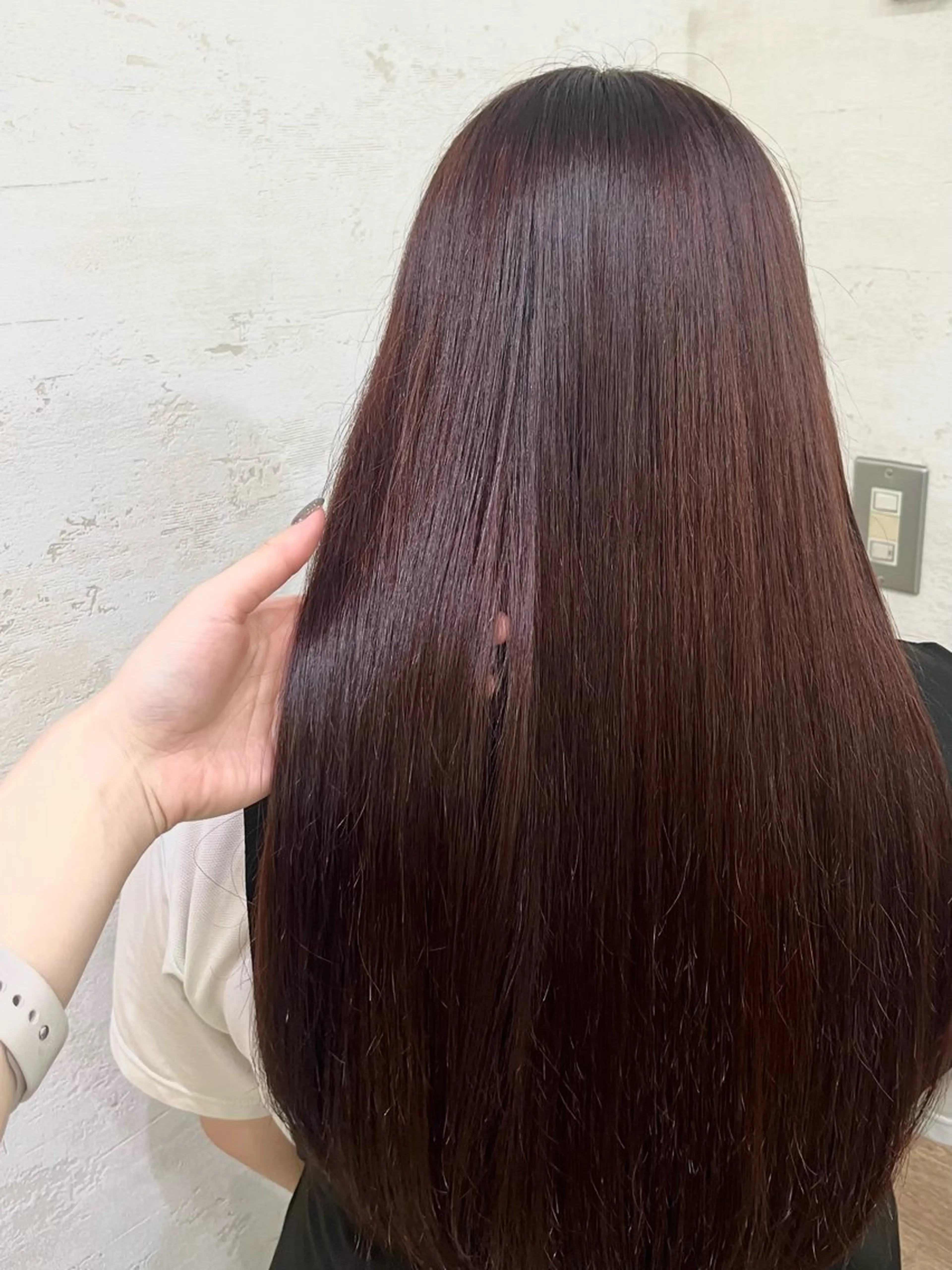 ロング カラー ブリーチ ブリーチなしカラー ヘアカラー 杉田 涼のヘアスタイル