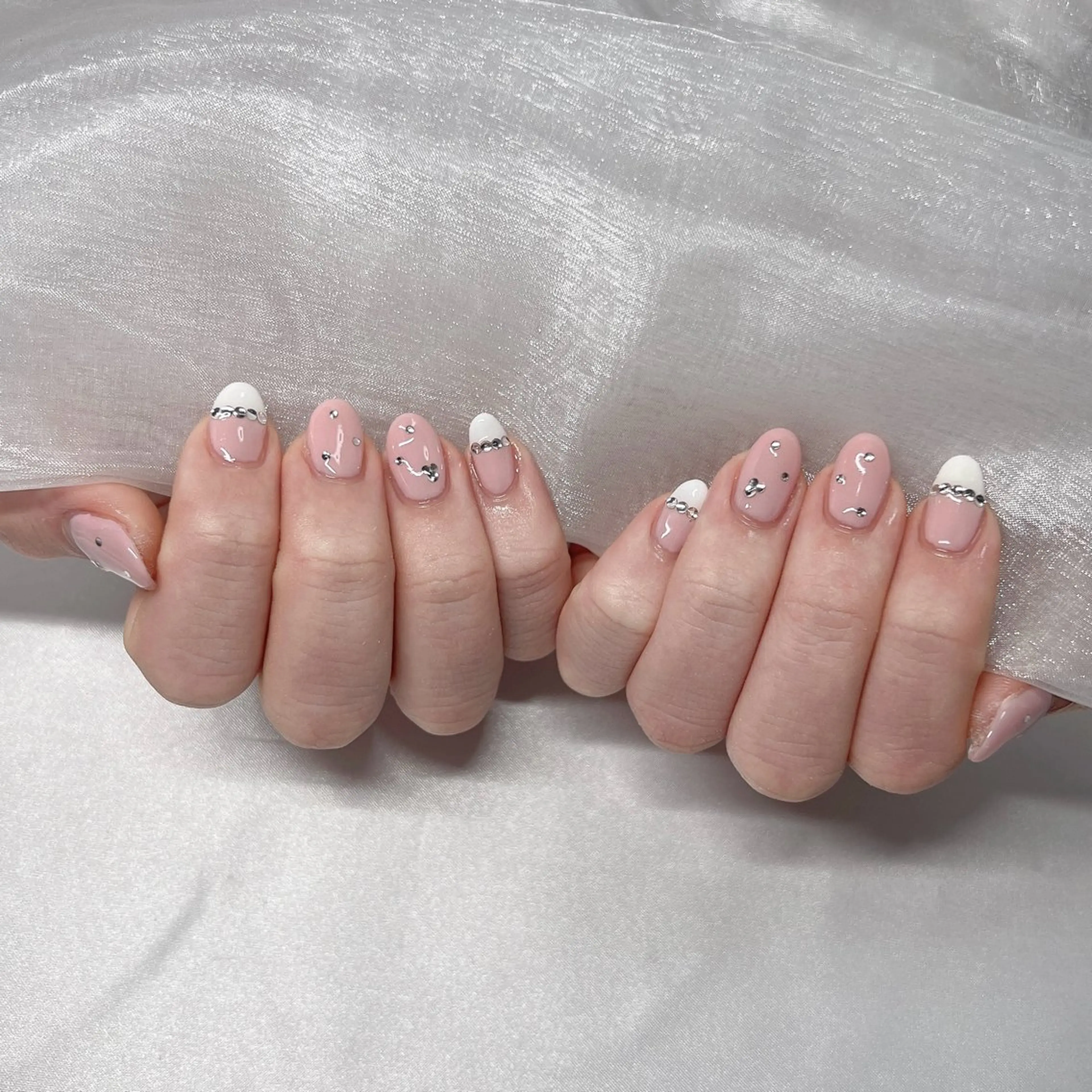 ネイル ジェルネイル 韓国ネイル ラメ(グリッター) マグネットネイル ミラーネイル ハンドネイル -nail salon-Reward所属・nail salon Rewardのネイルデザイン