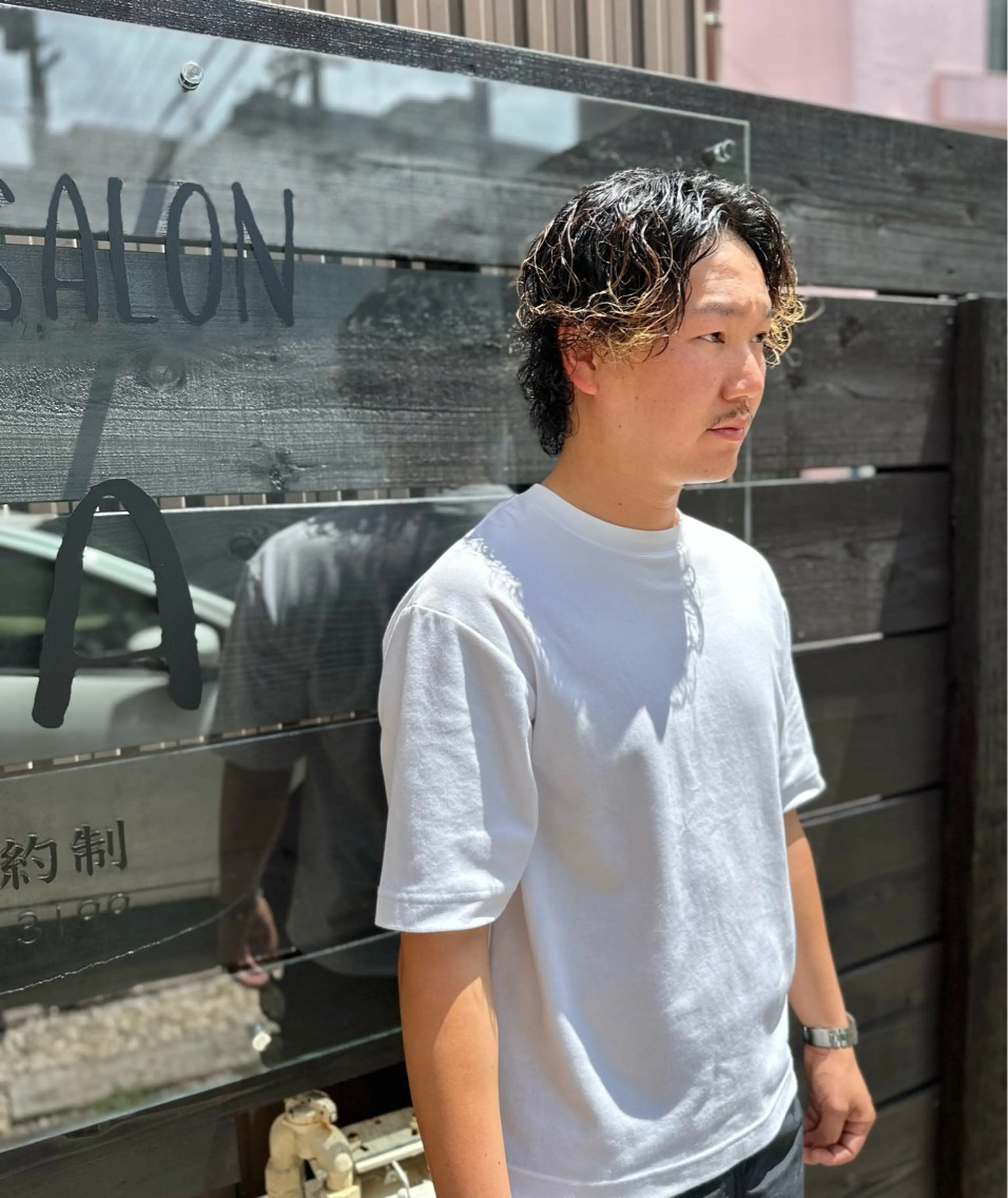 ミディアム カラー パーマ メンズ カット ヘアカラー パーマ 名駅Private Salon　Noaのヘアスタイル