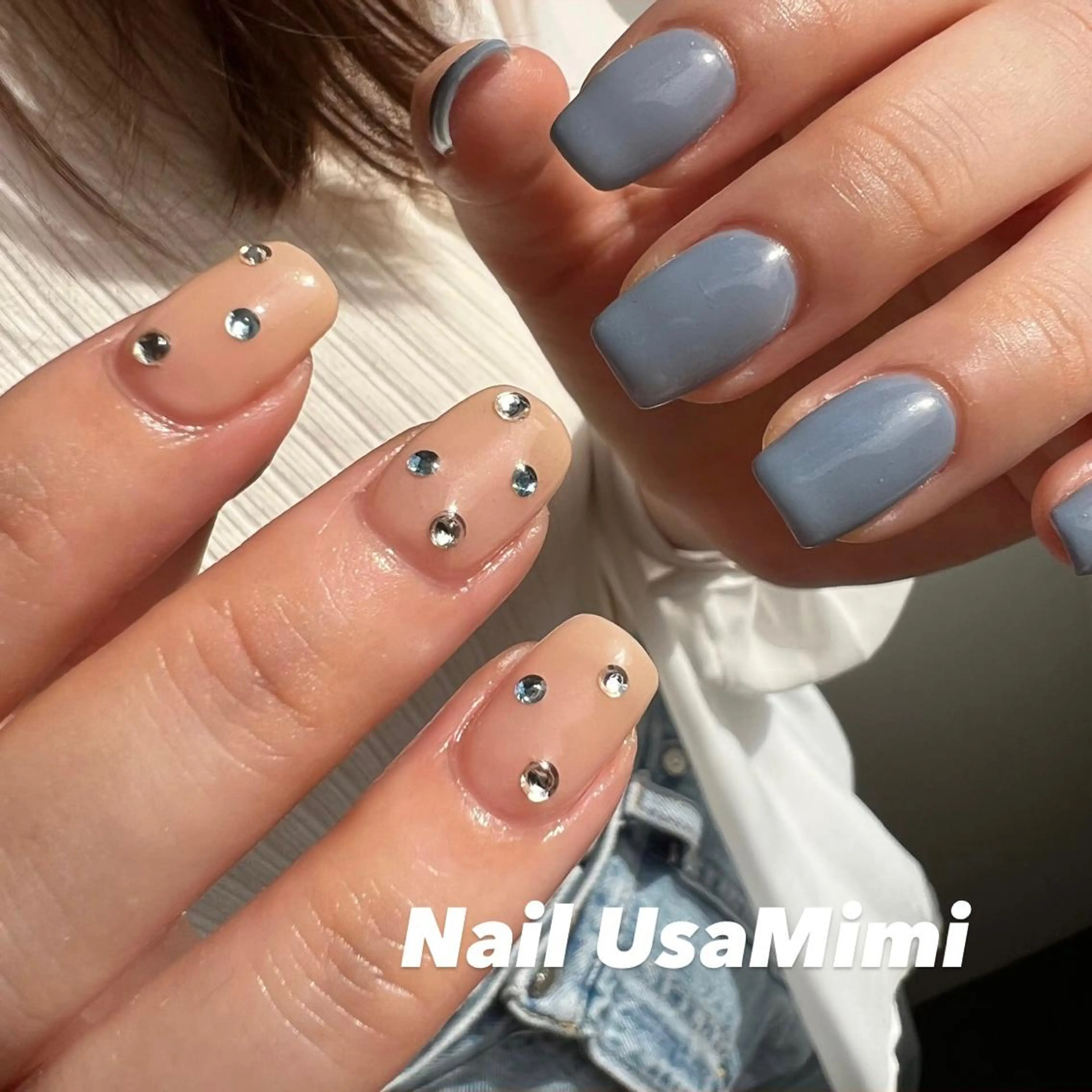 ネイル クリアネイル フットネイル ジェルネイル マグネットネイル 持ち込み 本町ネイルNail UsaMimiのネイルデザイン