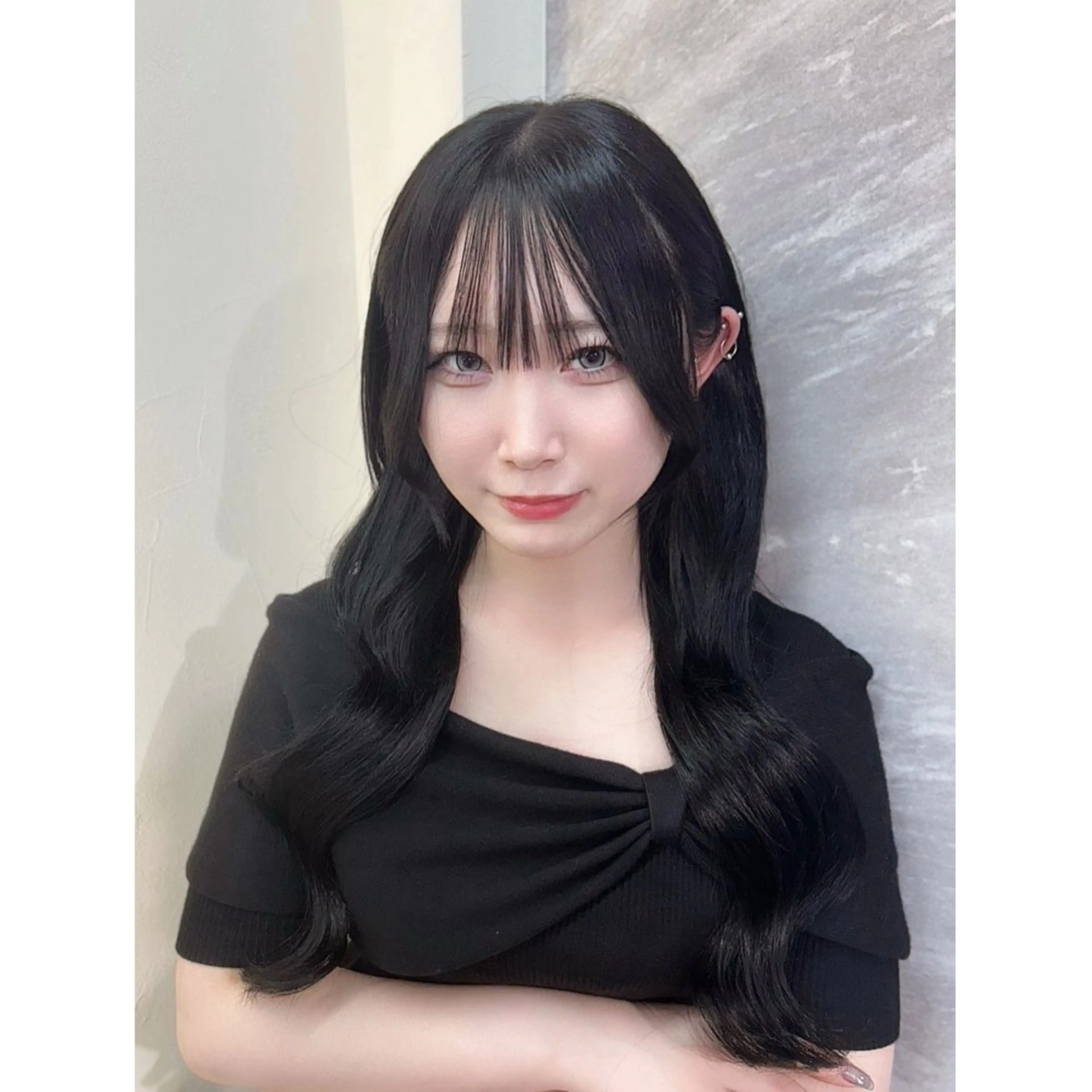 ロング カラー ブルーカラー 透明感カラー 韓国風ヘア ヘアカラー カラーモデル募集中 💕みゆう💕大宮のヘアスタイル