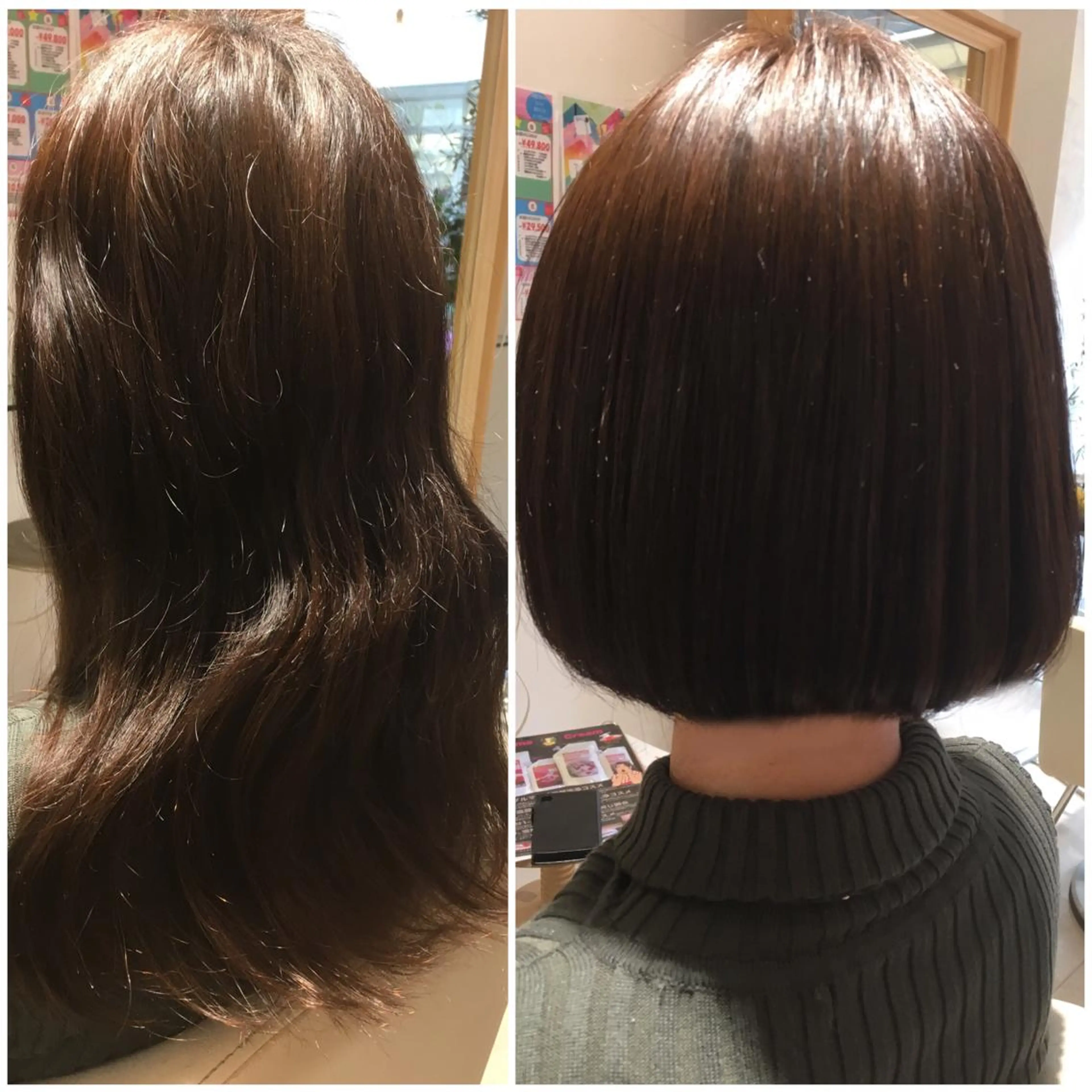 ショート 前下がりボブ ボブ カット 縮毛矯正 トリートメント 安永 涼のヘアスタイル