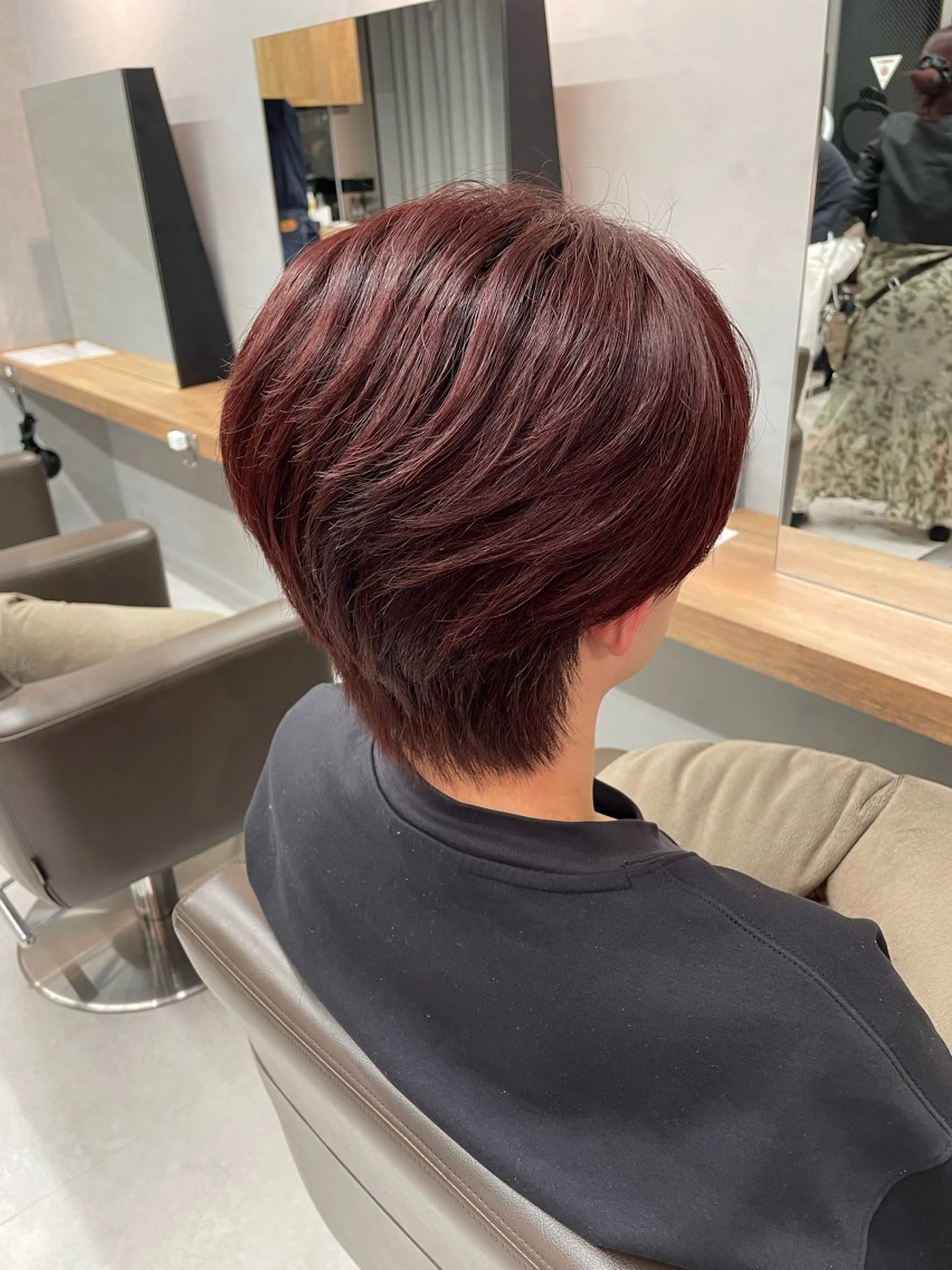 ショート カラー カット ヘアカラー トリートメント ヘッドスパ ヘアセット 暖色カラー ❤️‍🔥REIRIのヘアスタイル