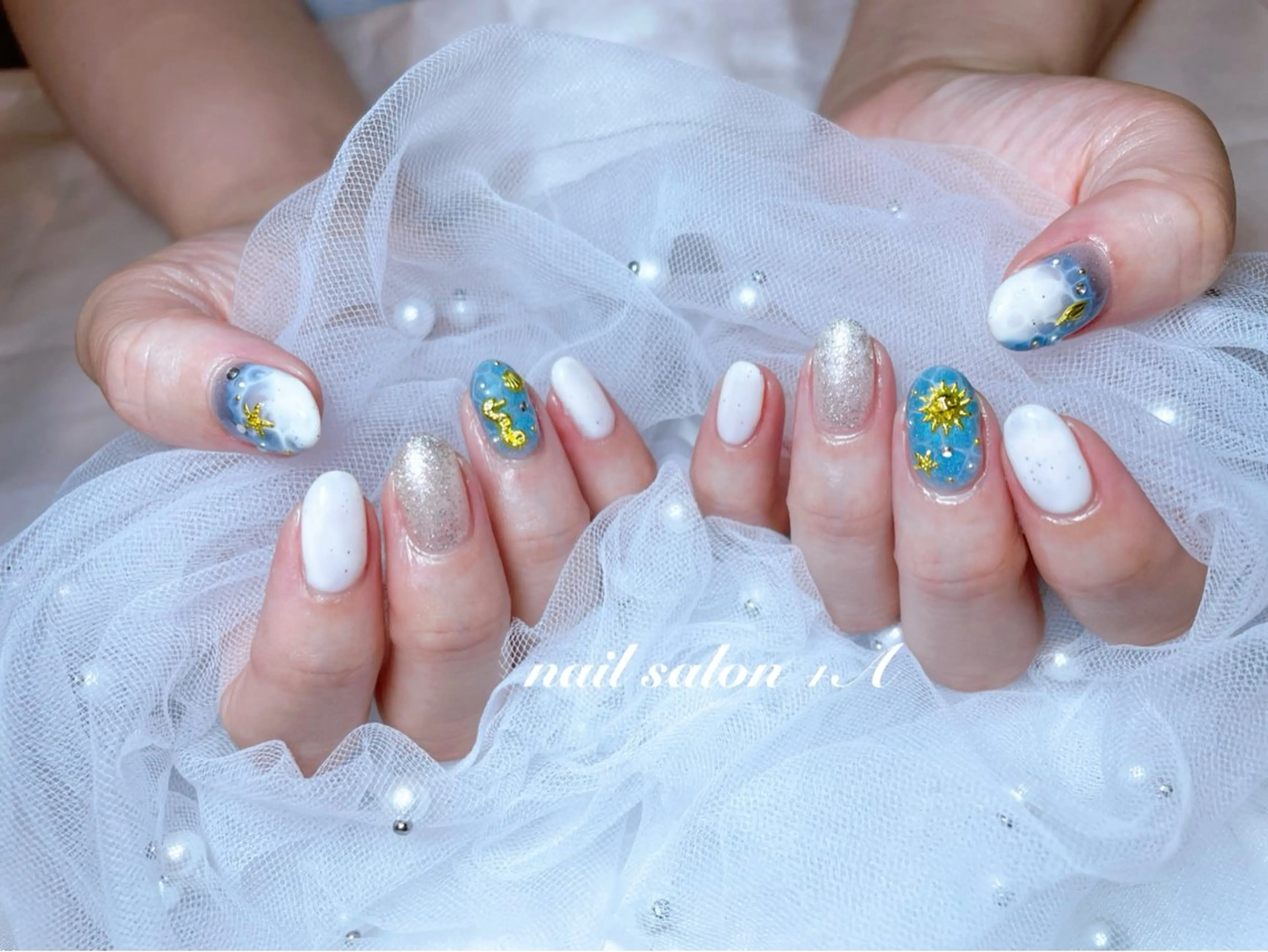 ミディアム ハンドネイル nail salon +A所属・Nail Salon +Aのネイルデザイン