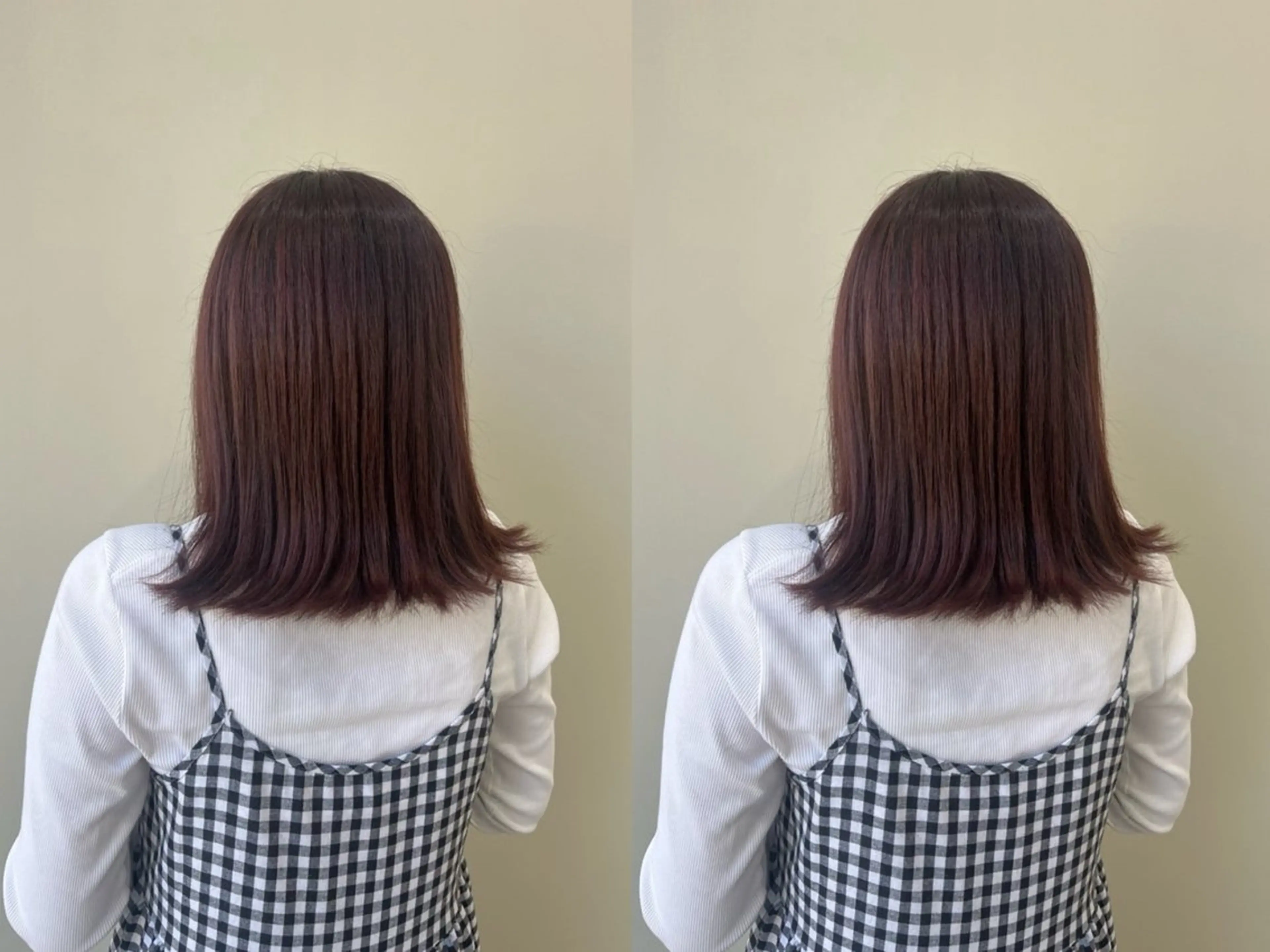 ミディアム ヘアカラー トリートメント uni/haruhi ☀️透明感カラーのヘアスタイル