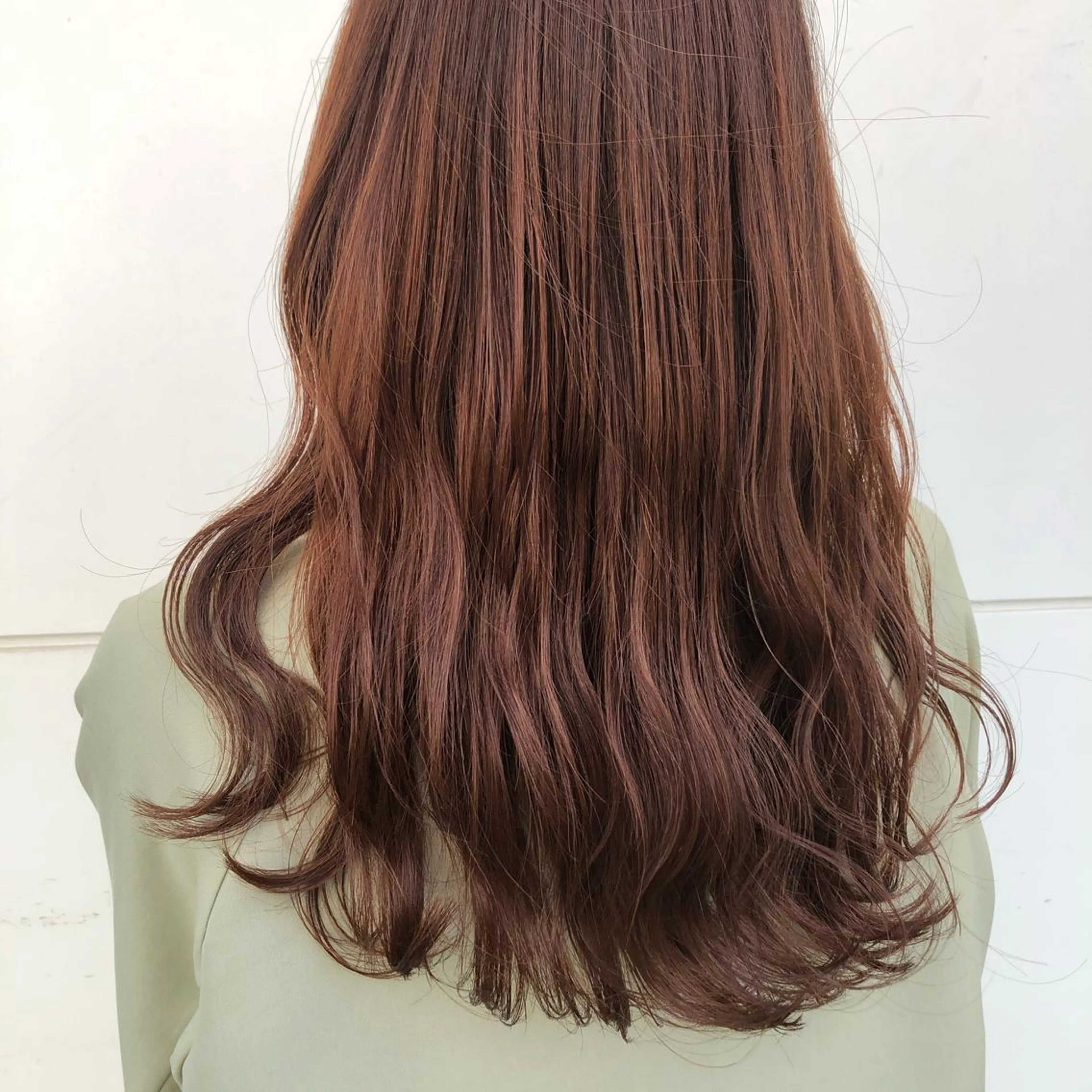 ロング カラー ブラウンカラー オレンジ オレンジブラウン カトウ ユウカのヘアスタイル