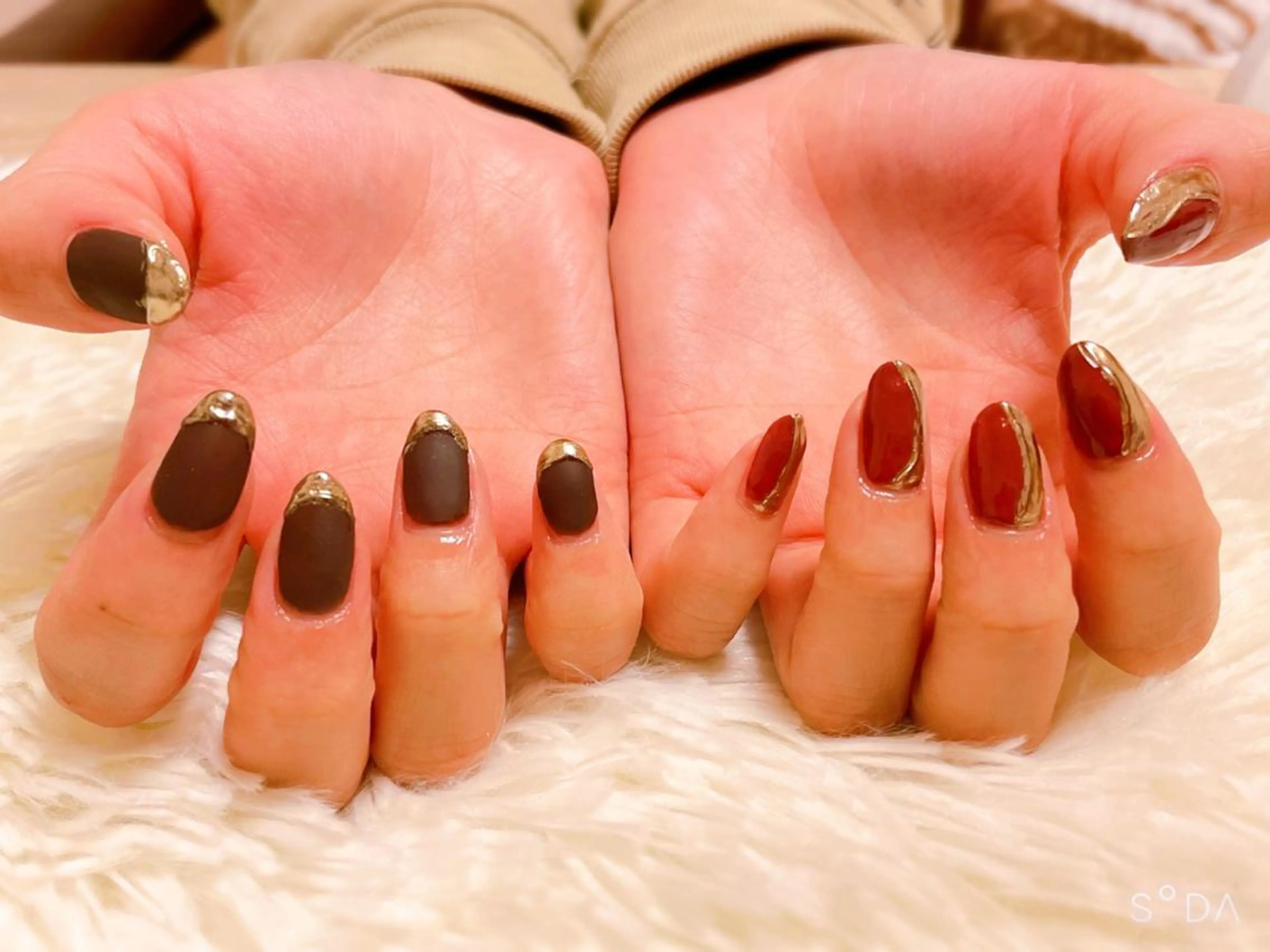 ネイル フレンチネイル マットネイル ミラーネイル ニュアンスネイル Nail salon Betty❤︎のネイルデザイン